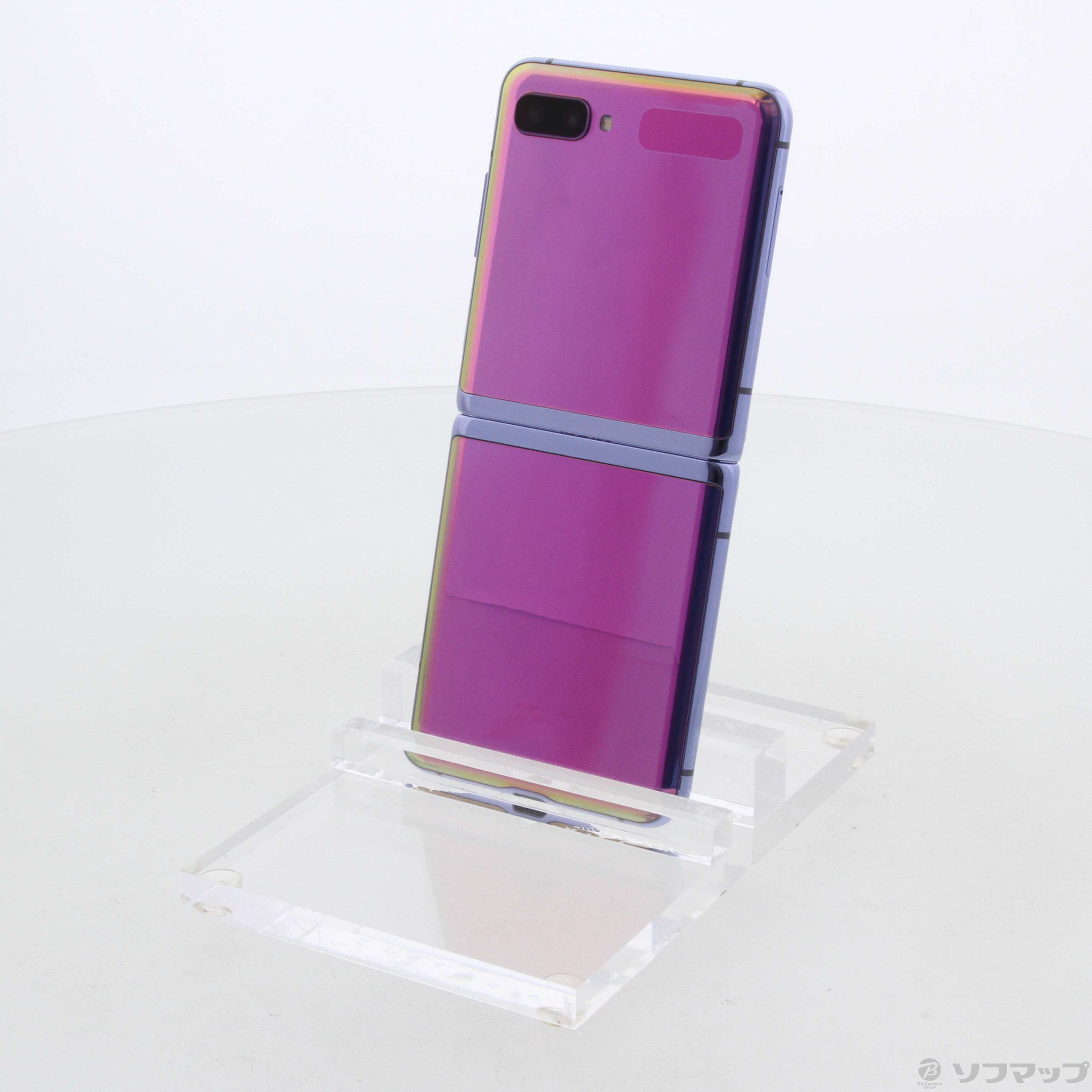 中古】Galaxy Z Flip 256GB ミラーパープル SCV47 auロック解除SIM