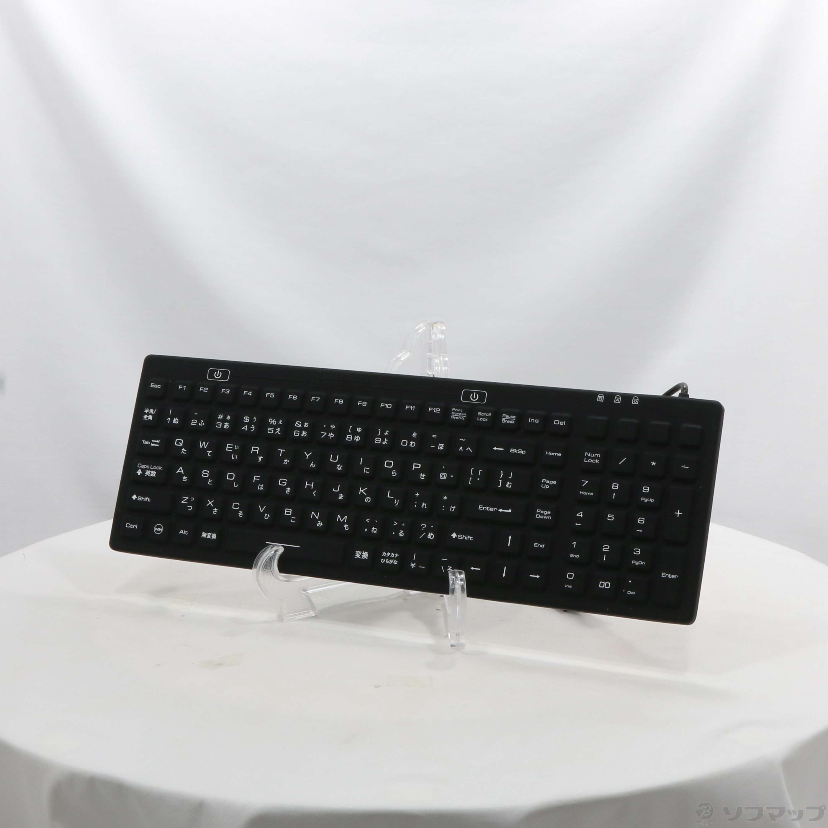 【中古】〔展示品〕 キーボード 抗菌 防水 静音 ブラック GL-KYBK