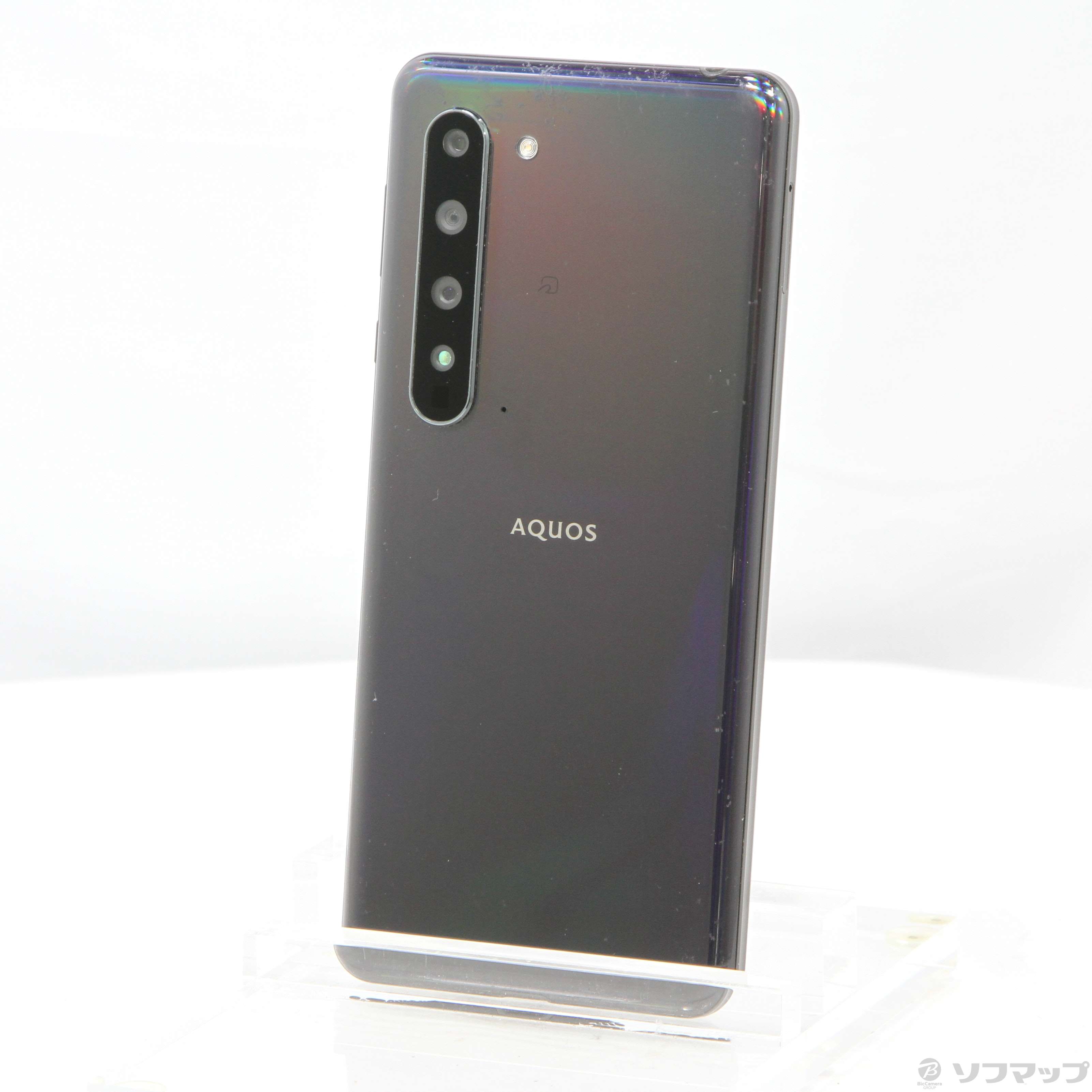 【中古】AQUOS R5G 256GB ブラックレイ 908SH SoftBankロック