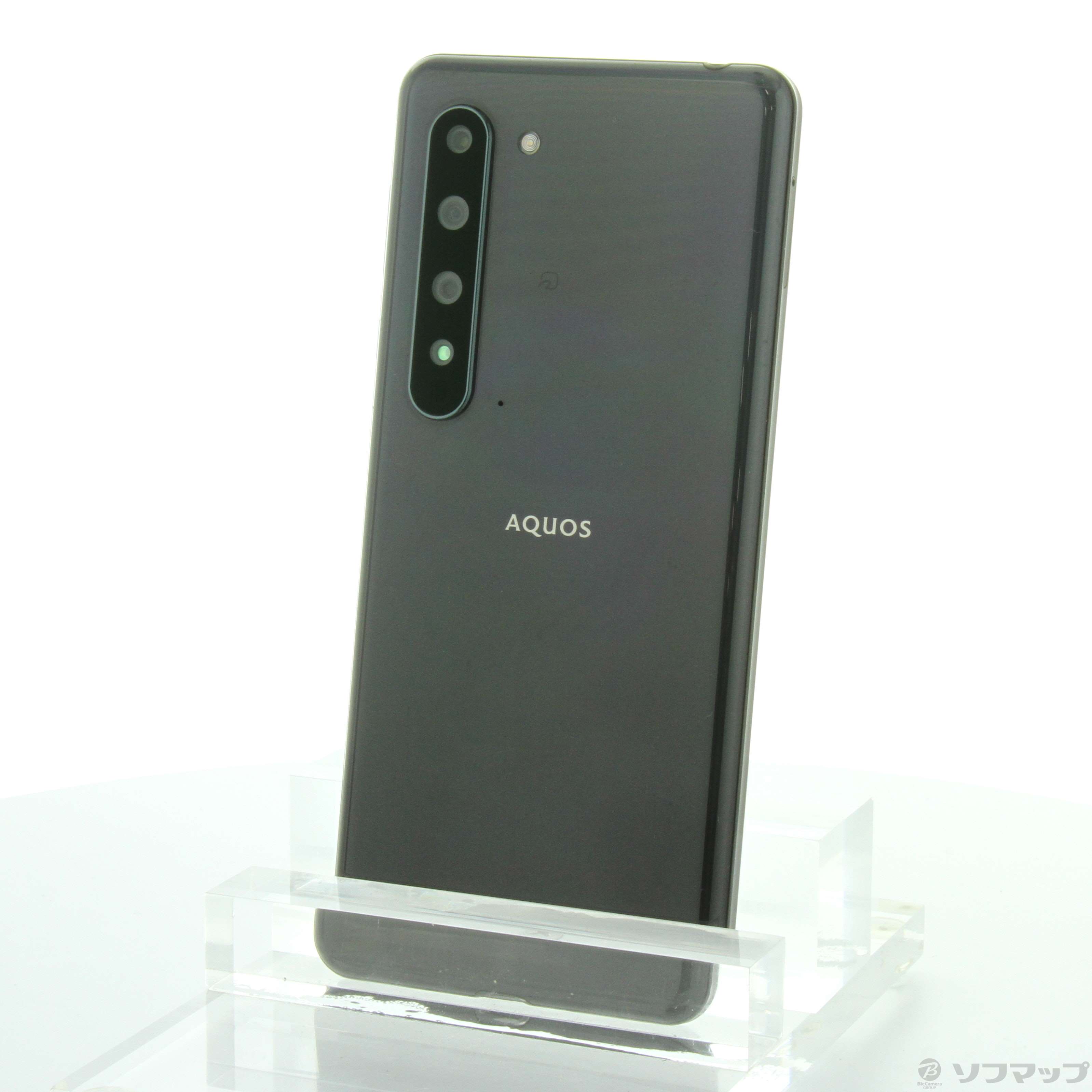 中古】AQUOS R5G 256GB ブラックレイ 908SH SoftBankロック解除