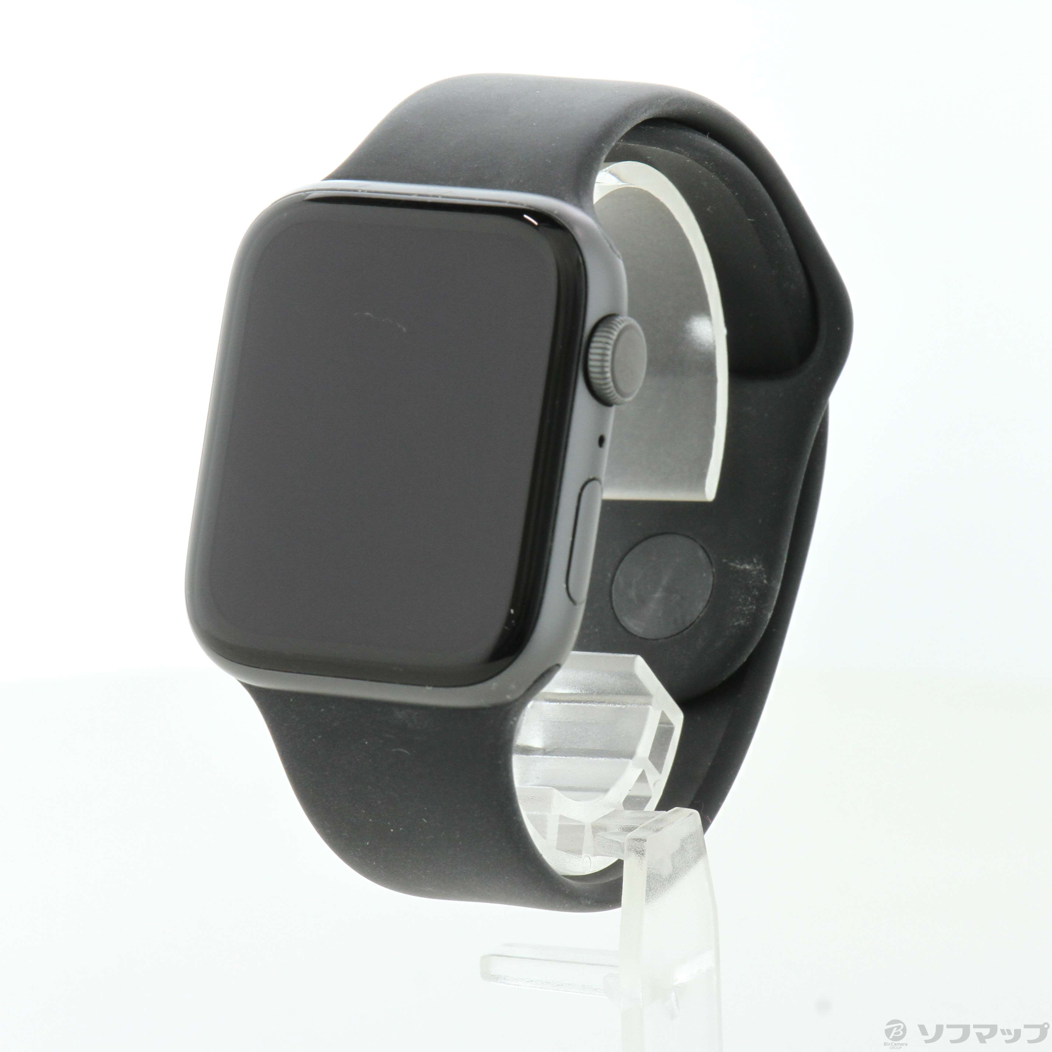 Apple Watch Series 4 GPS 44mm スペースグレイアルミニウムケース ブラックスポーツバンド