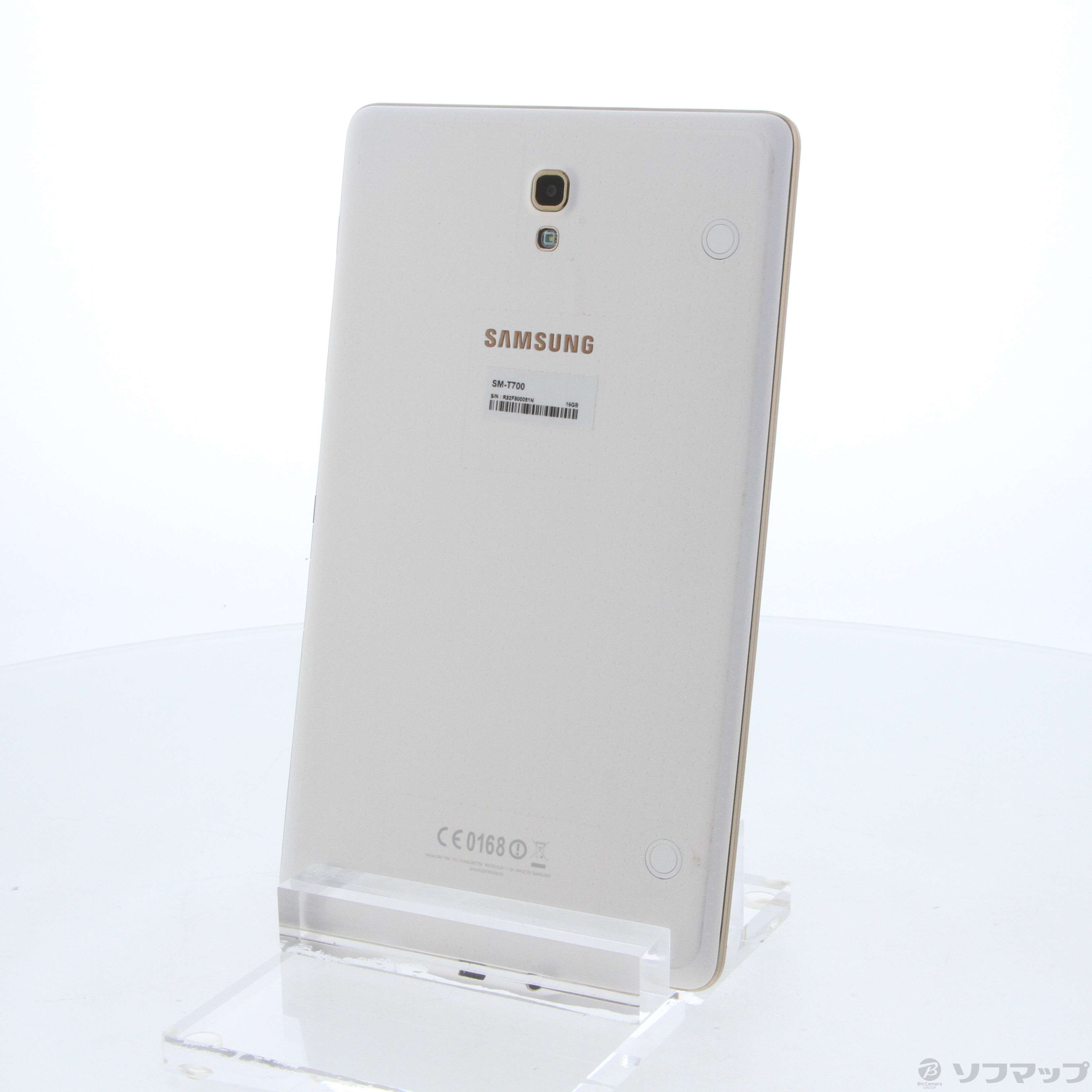中古】GALAXY Tab S 16GB ダズリングホワイト SM-T700NZWAXJP Wi-Fi
