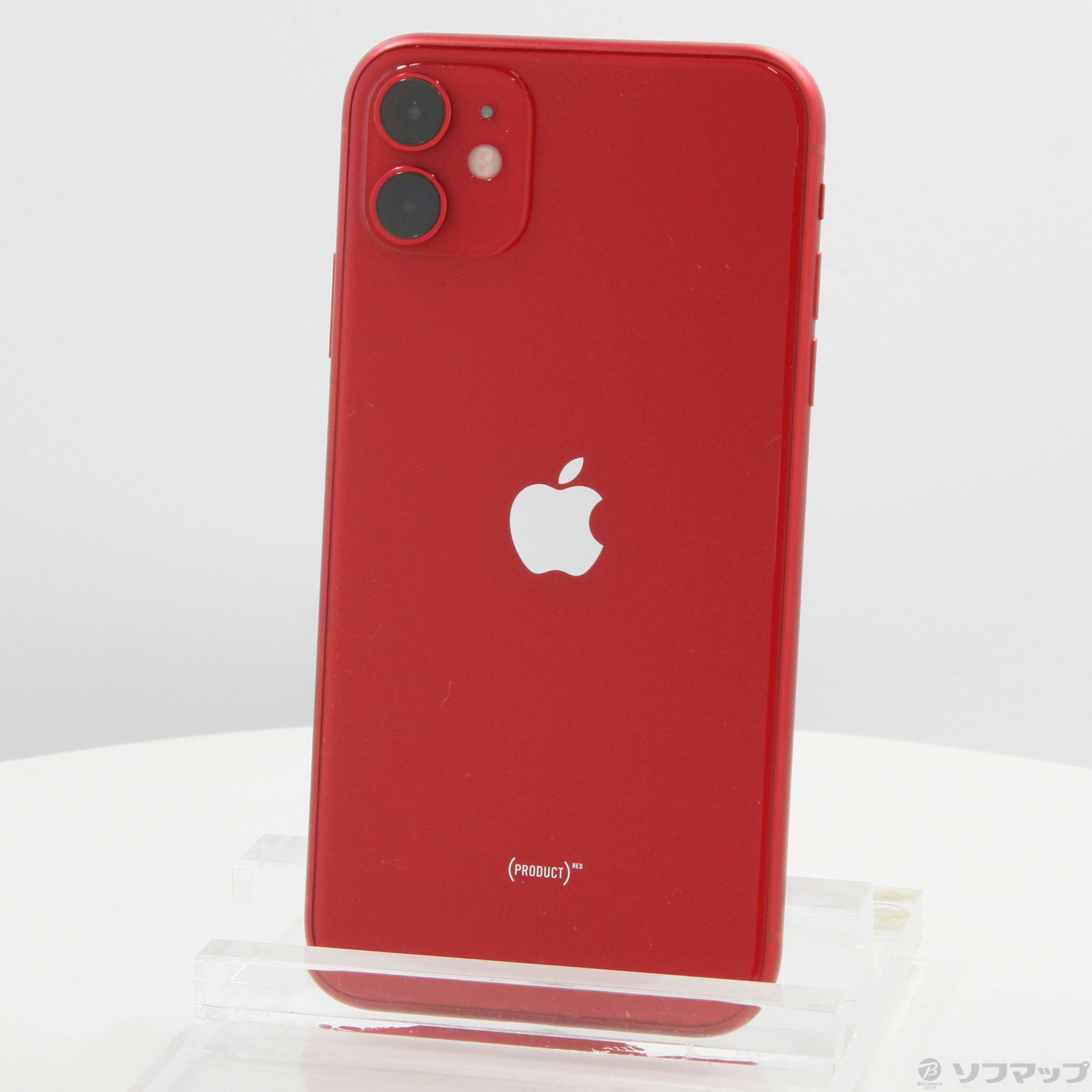 中古】iPhone11 64GB プロダクトレッド MWLV2J／A SIMフリー