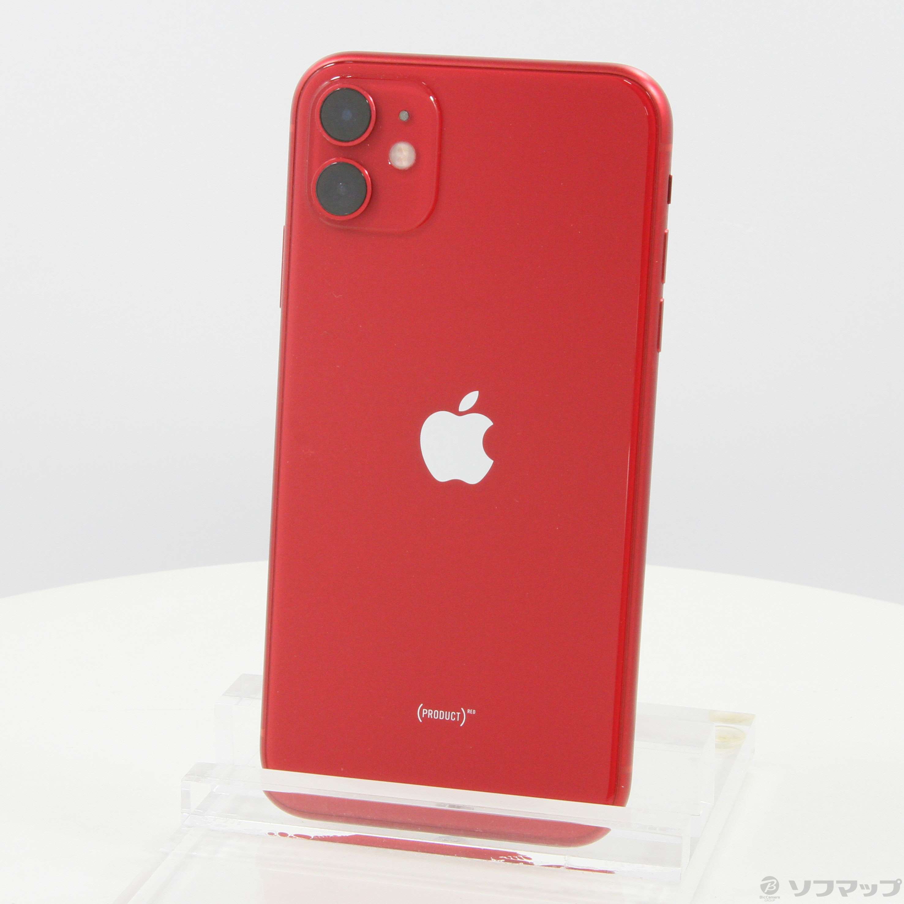 【中古】iPhone11 64GB プロダクトレッド MWLV2J／A SIMフリー 