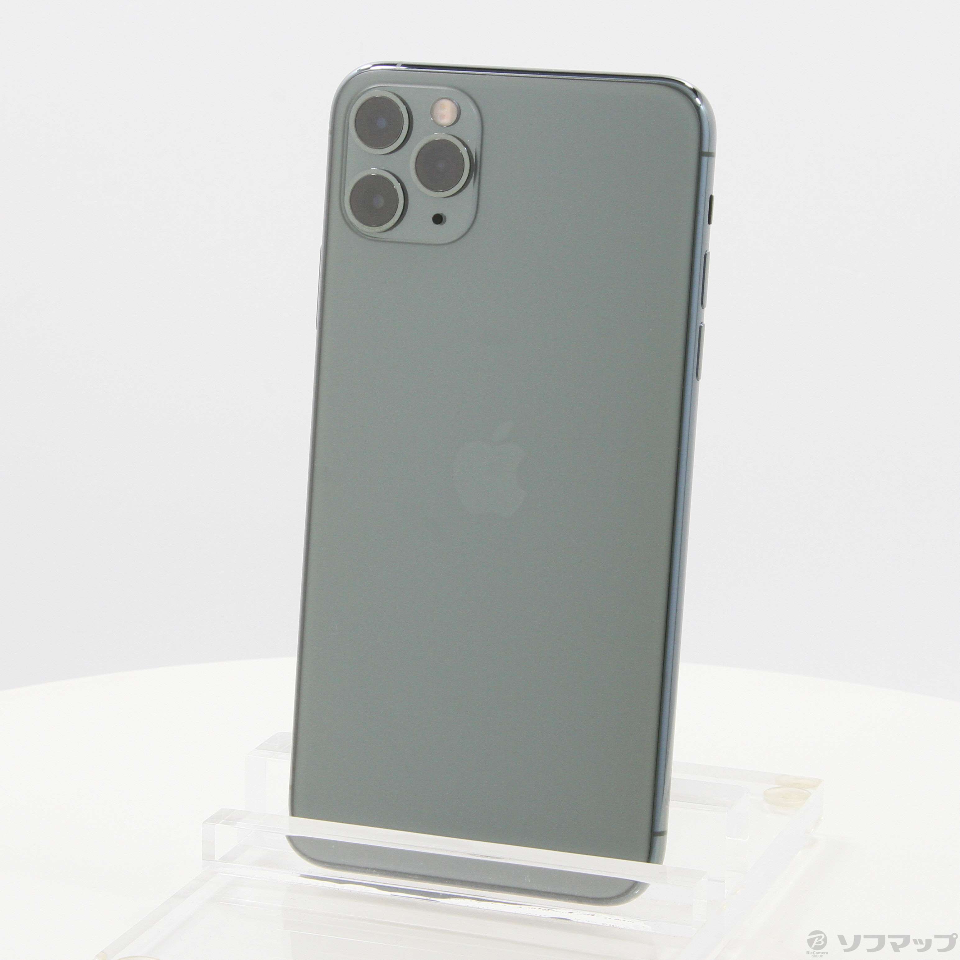 中古】iPhone11 Pro Max 256GB ミッドナイトグリーン MWHM2J／A SIM