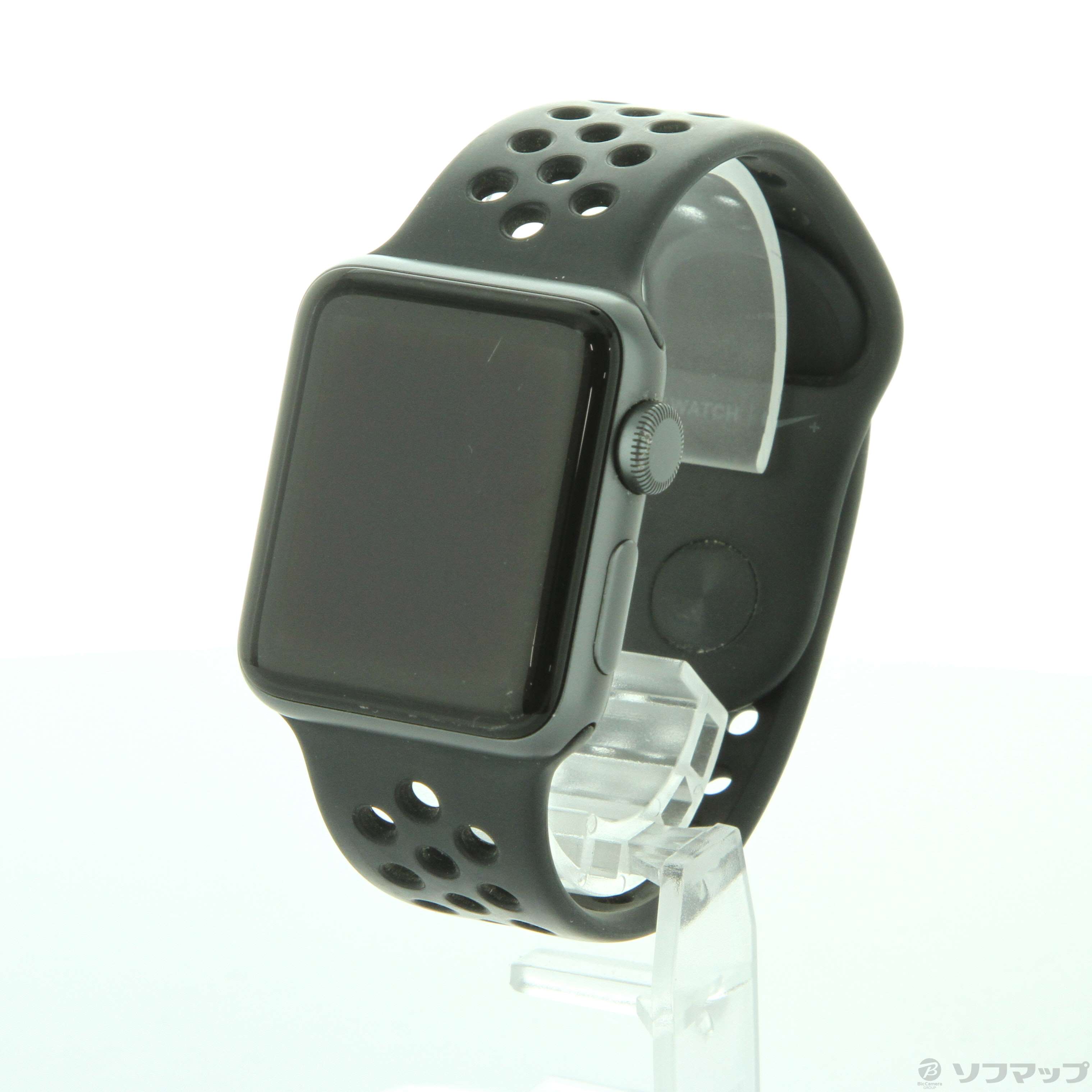 中古】Apple Watch Series 3 Nike+ GPS 38mm スペースグレイアルミニウムケース  アンスラサイト／ブラックNikeスポーツバンド [2133051065808] - リコレ！|ビックカメラグループ ソフマップの中古通販サイト