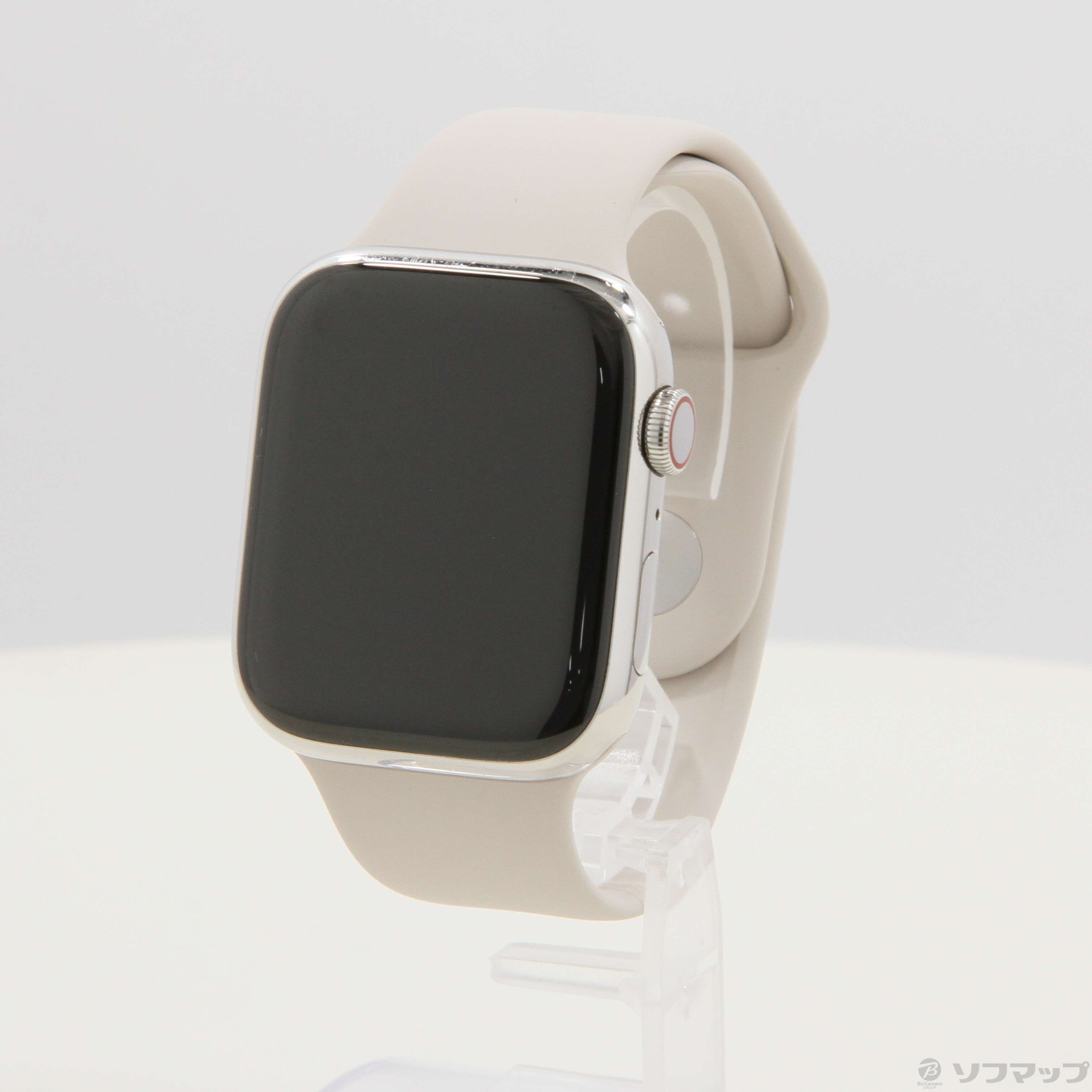 中古】Apple Watch Series 7 GPS + Cellular 45mm シルバーステンレス 