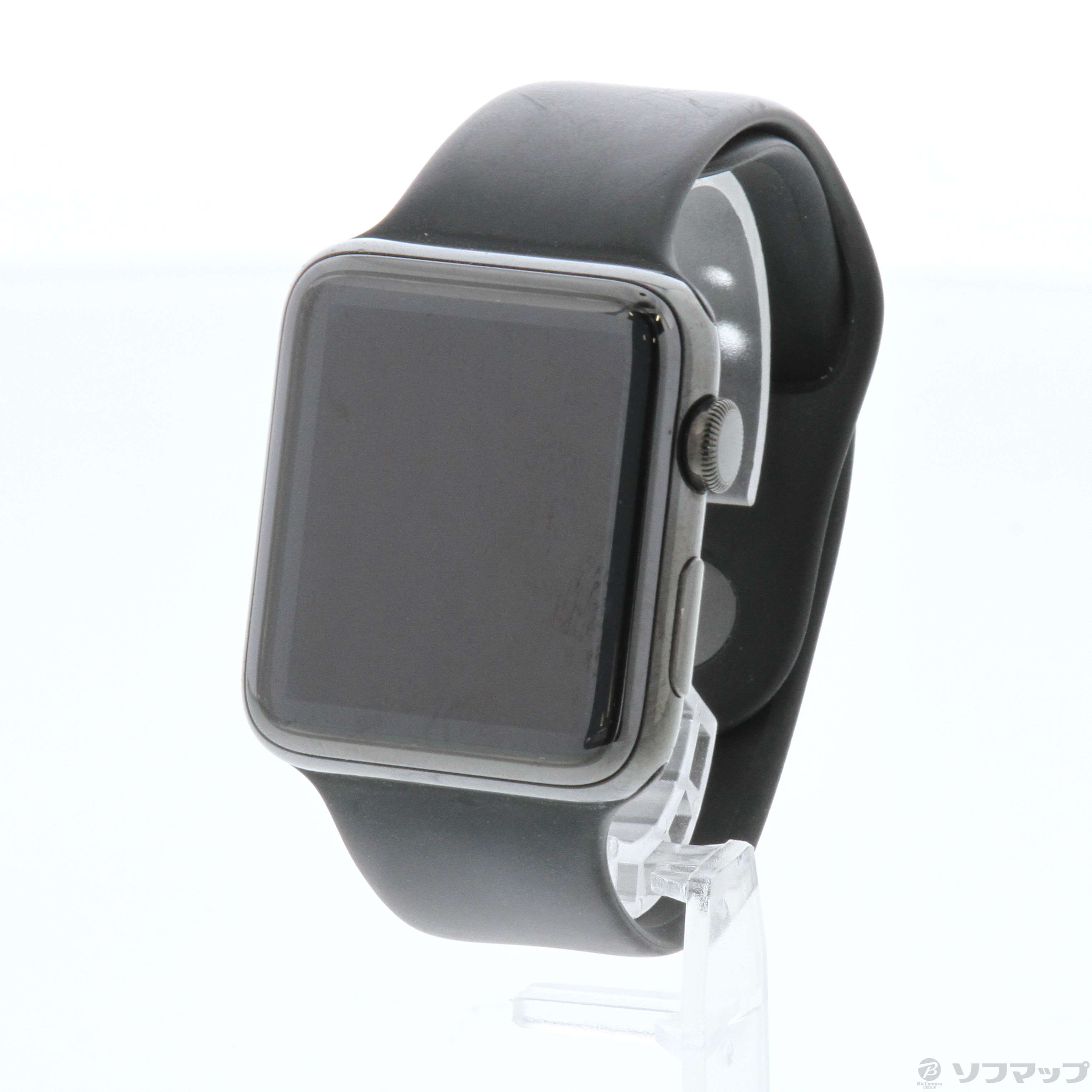 中古】Apple Watch Series 2 42mm スペースブラックステンレススチール 