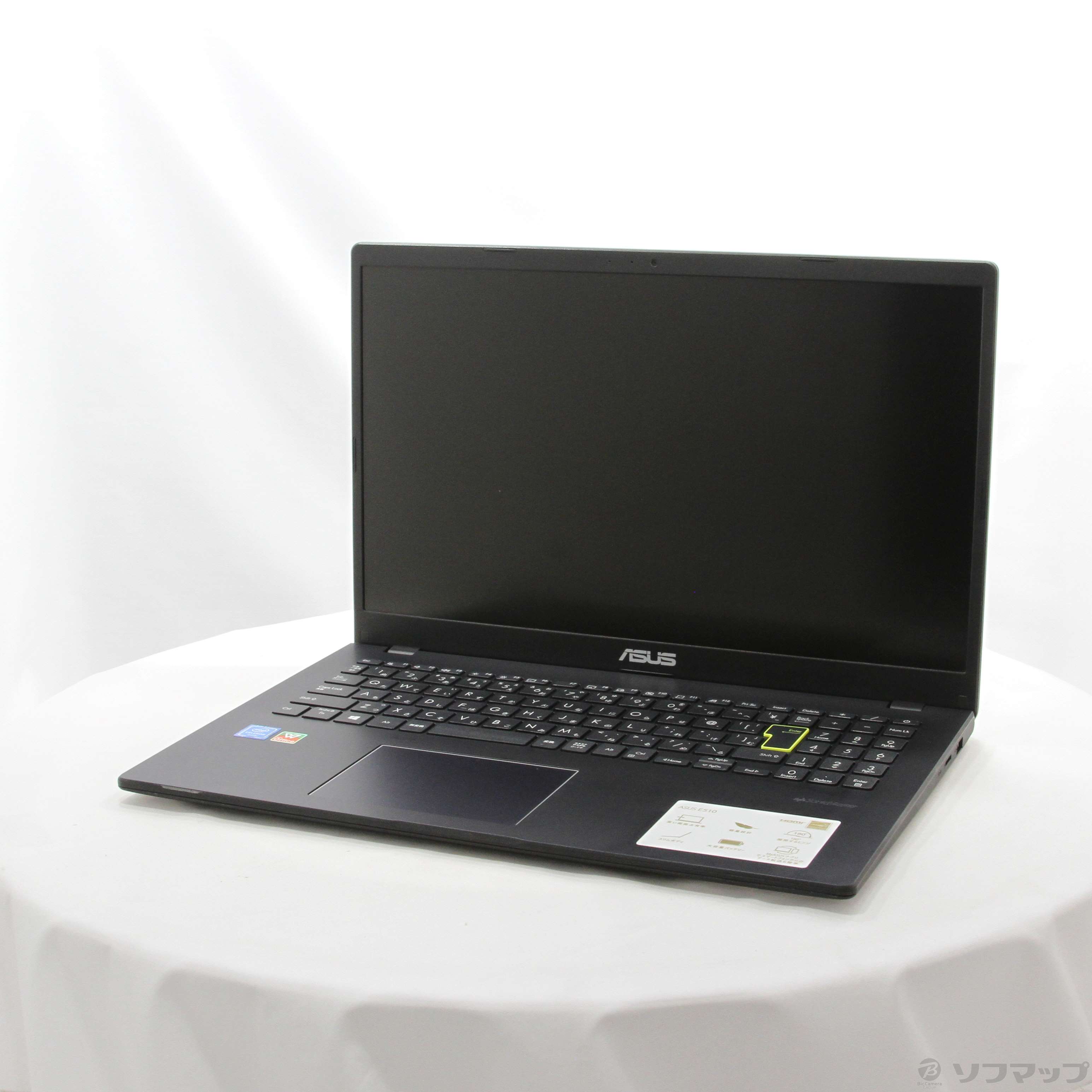 中古】ASUS E510MA E510MA-EJ200T スターブラックメタル ［Celeron N4020  (1.1GHz)／4GB／eMMC128GB／15.6インチワイド］ [2133052473633] - リコレ！|ビックカメラグループ  ソフマップの中古通販サイト