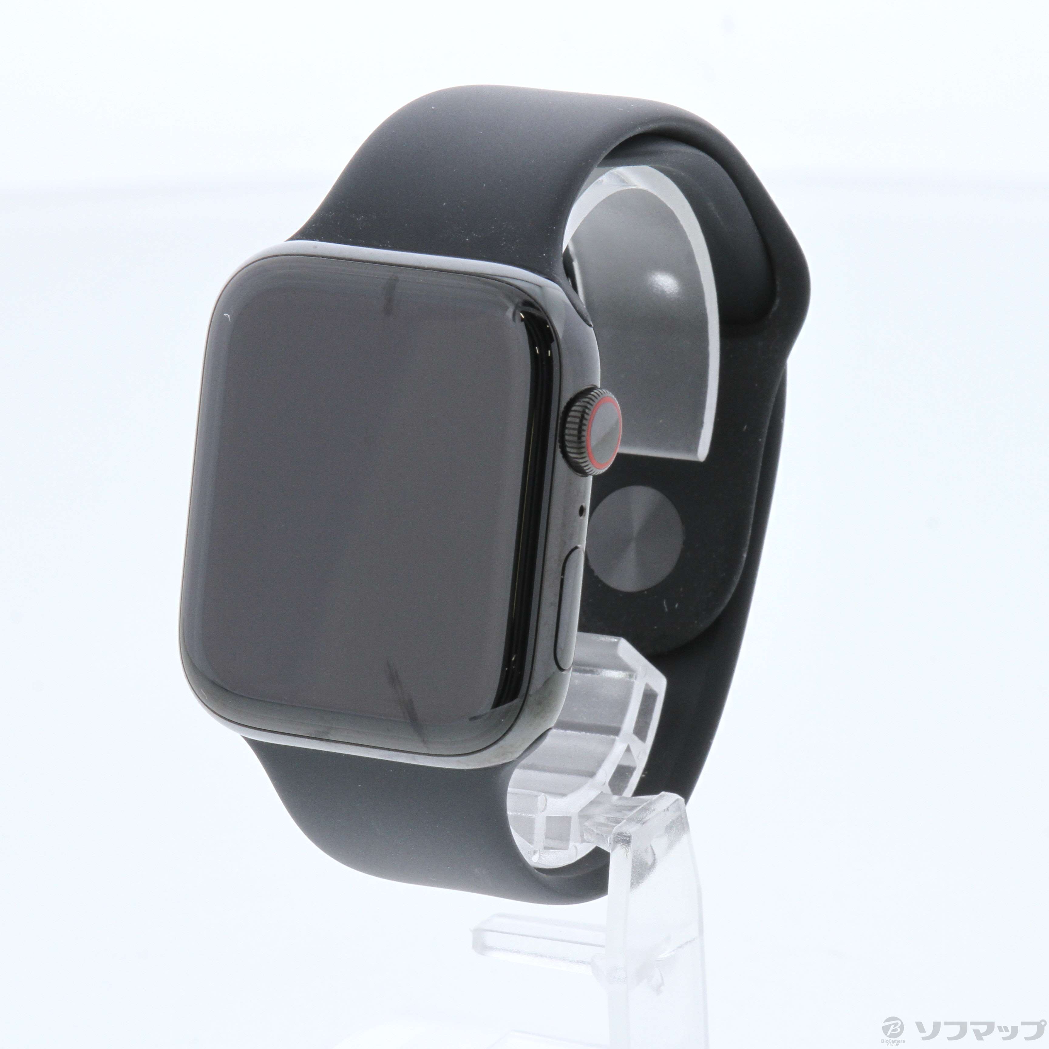 中古】Apple Watch Series 5 GPS + Cellular 44mm スペースブラックステンレススチールケース  ブラックスポーツバンド [2133053574575] - 法人専用リコレ！|ソフマップの法人専用中古通販サイト