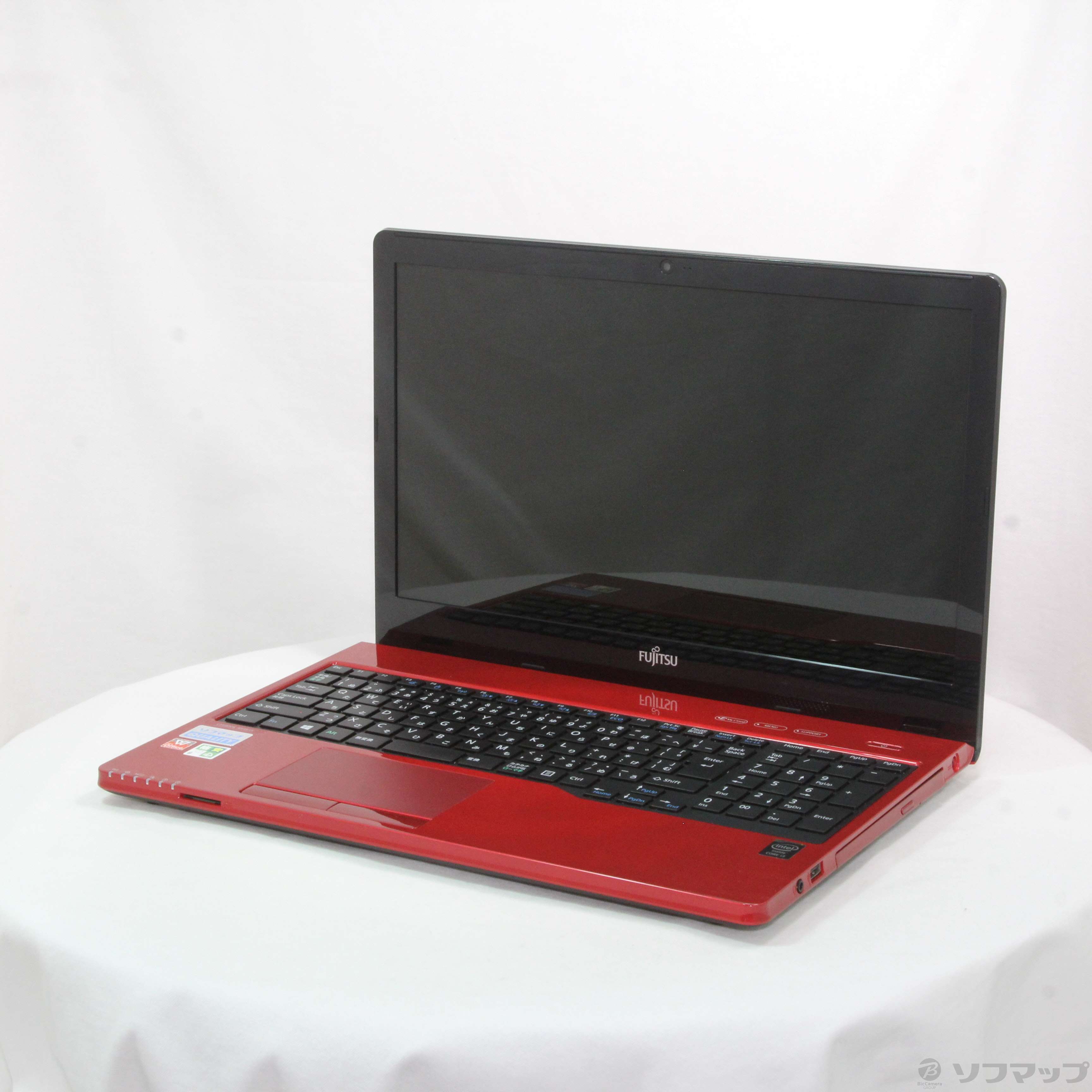 【中古】格安安心パソコン LIFEBOOK AH45／W FMVA45WR ルビーレッド 〔Windows 10〕 ［Core-i3-5005U  (2GHz)／4GB／HDD1TB／15.6インチワイド］ [2133053706747] - リコレ！|ビックカメラグループ ソフマップの中古 通販サイト