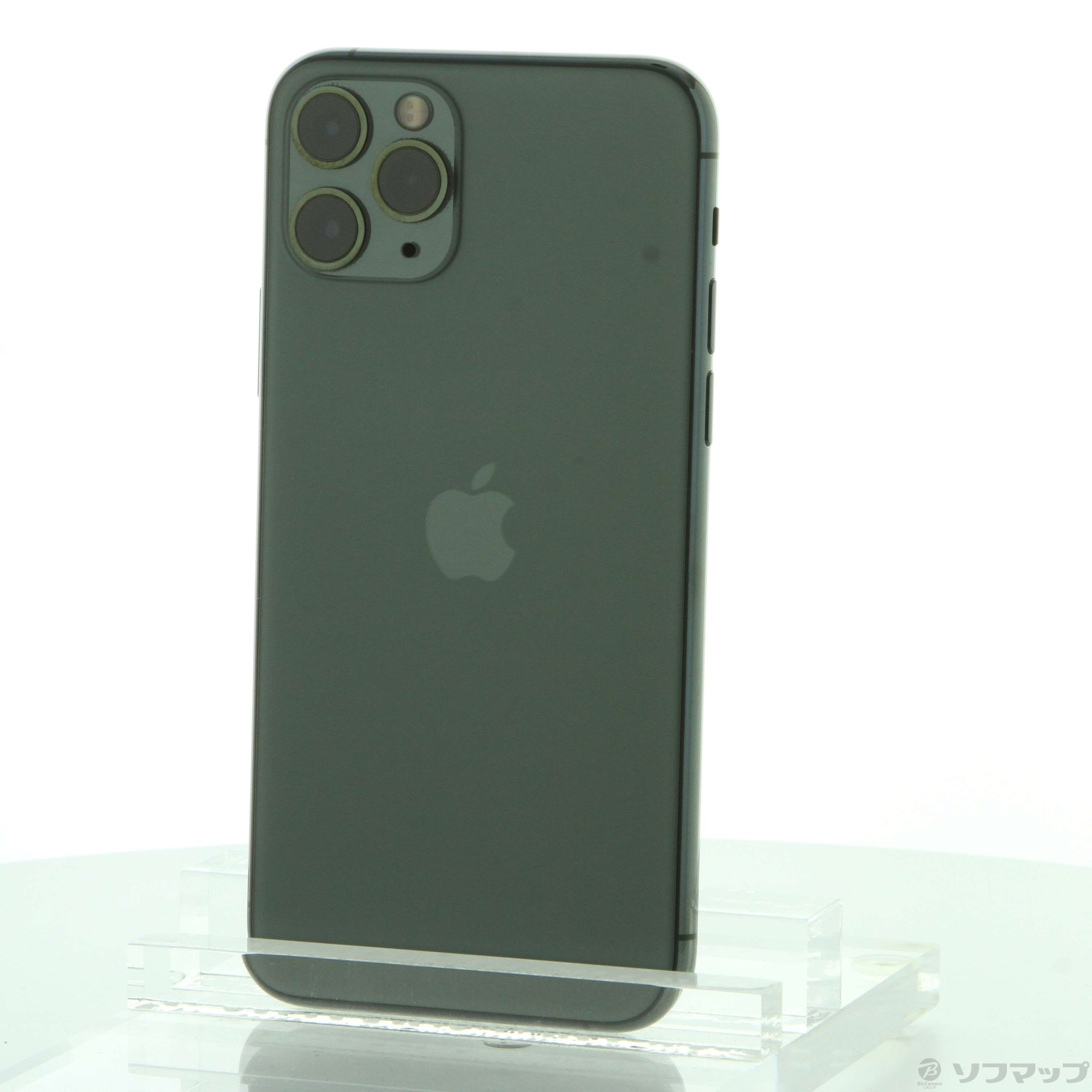 中古】iPhone11 Pro 256GB ミッドナイトグリーン MWCC2J／A SoftBank 