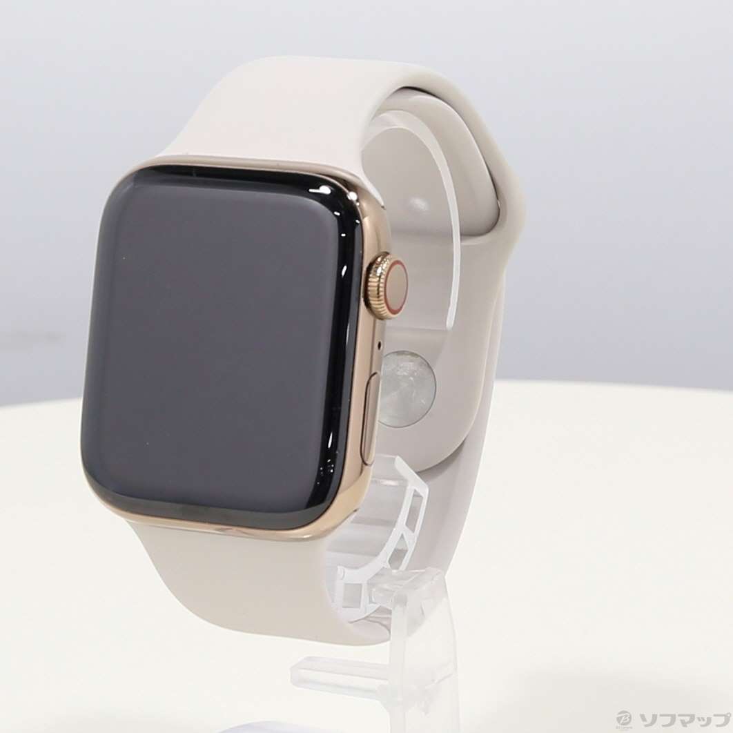 中古】Apple Watch Series 5 GPS + Cellular 44mm ゴールドステンレス 