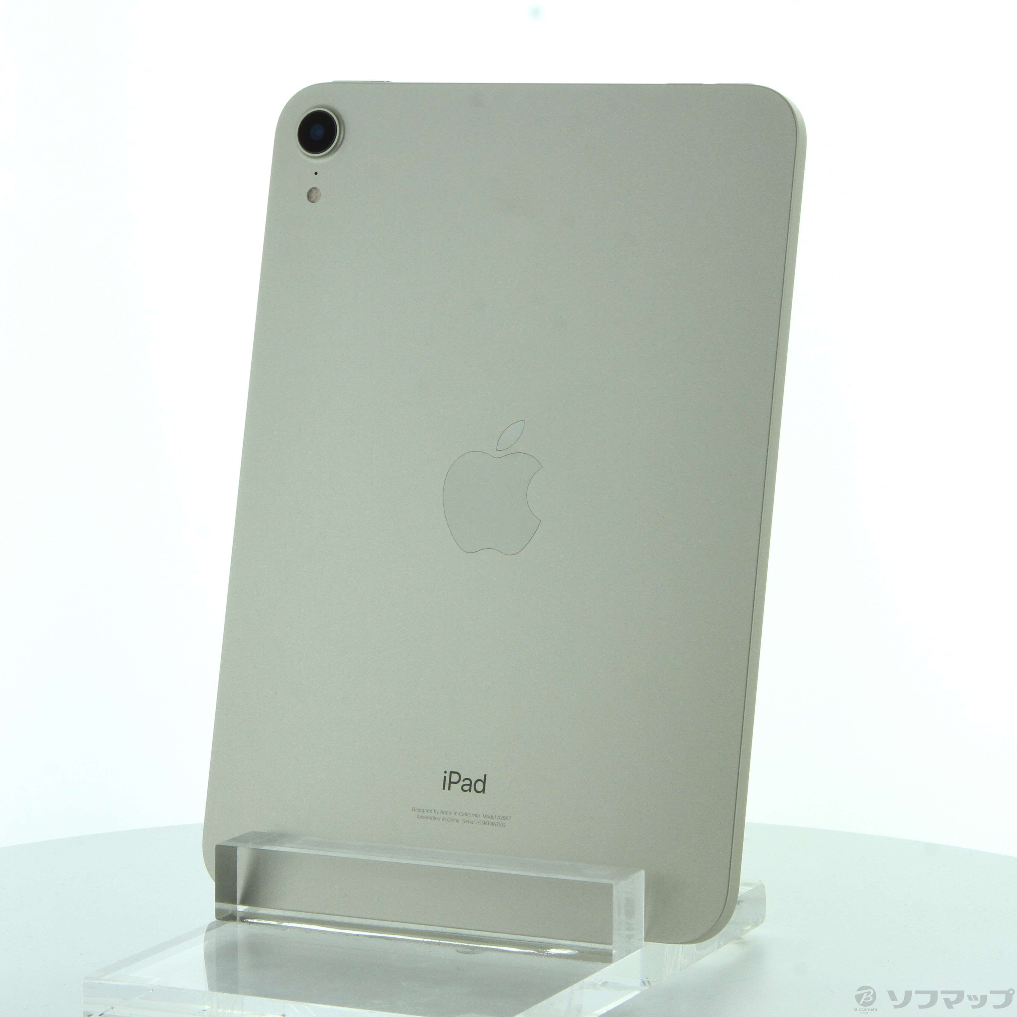 中古】iPad mini 第6世代 64GB スターライト NK7P3J／A Wi-Fi 