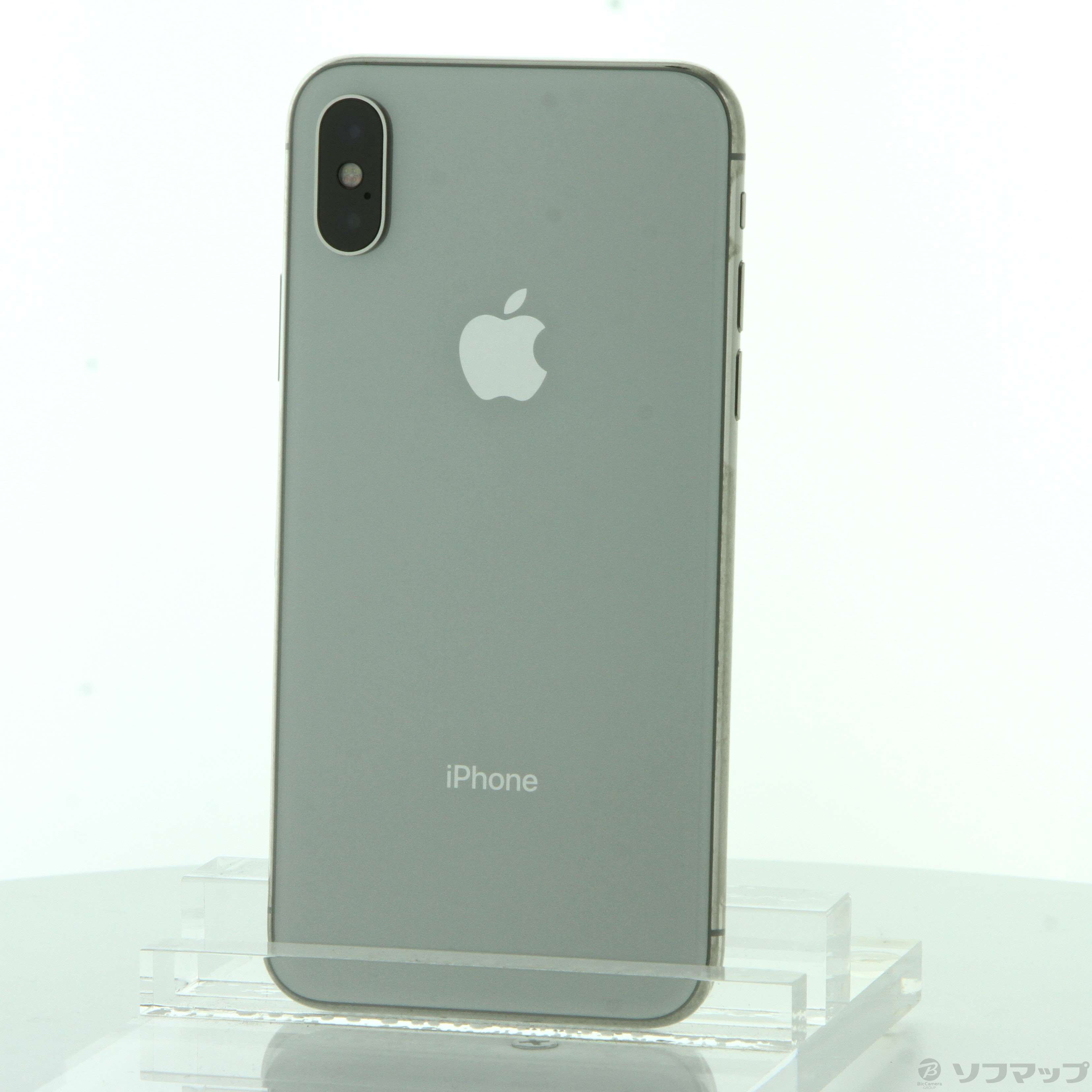 iPhone X 10 せま Silver 64GB アイフォン 美品