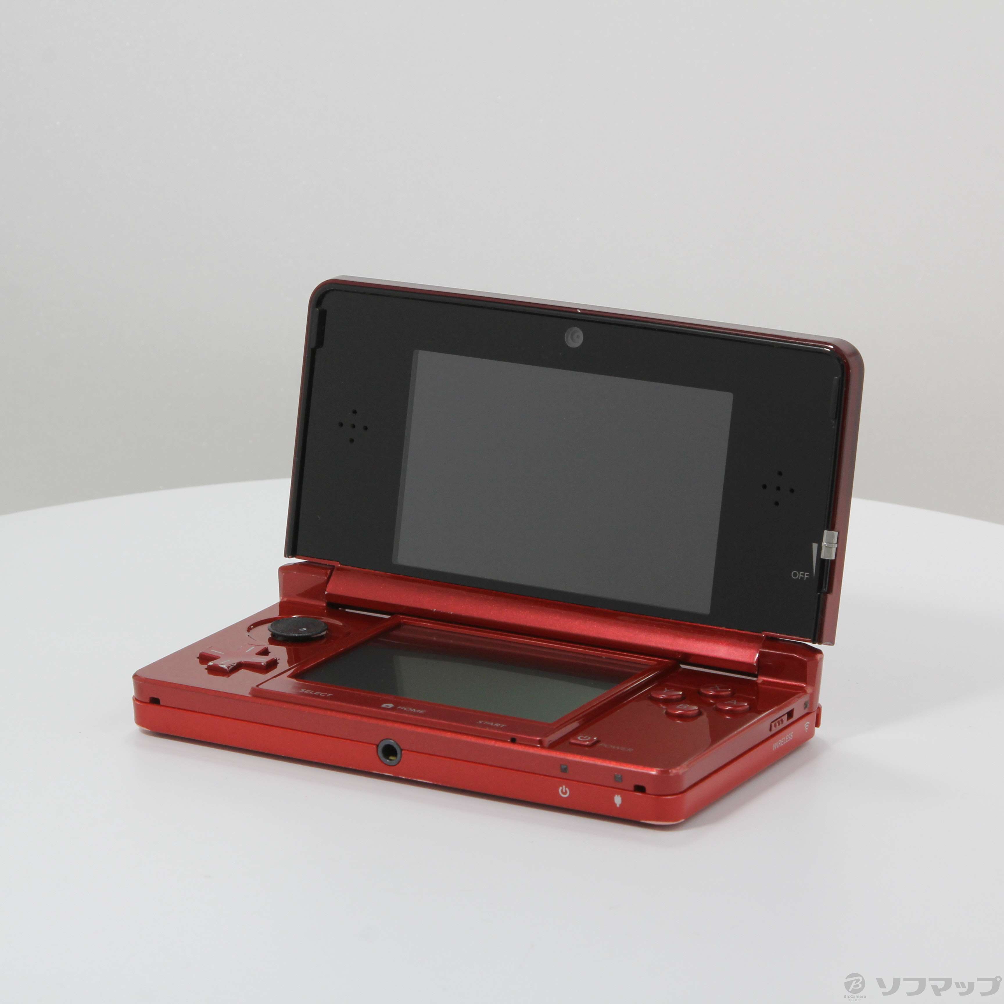 Nintendo 3DS フレアレッド しょぼい 箱あり本体 ソフト1本 @2235