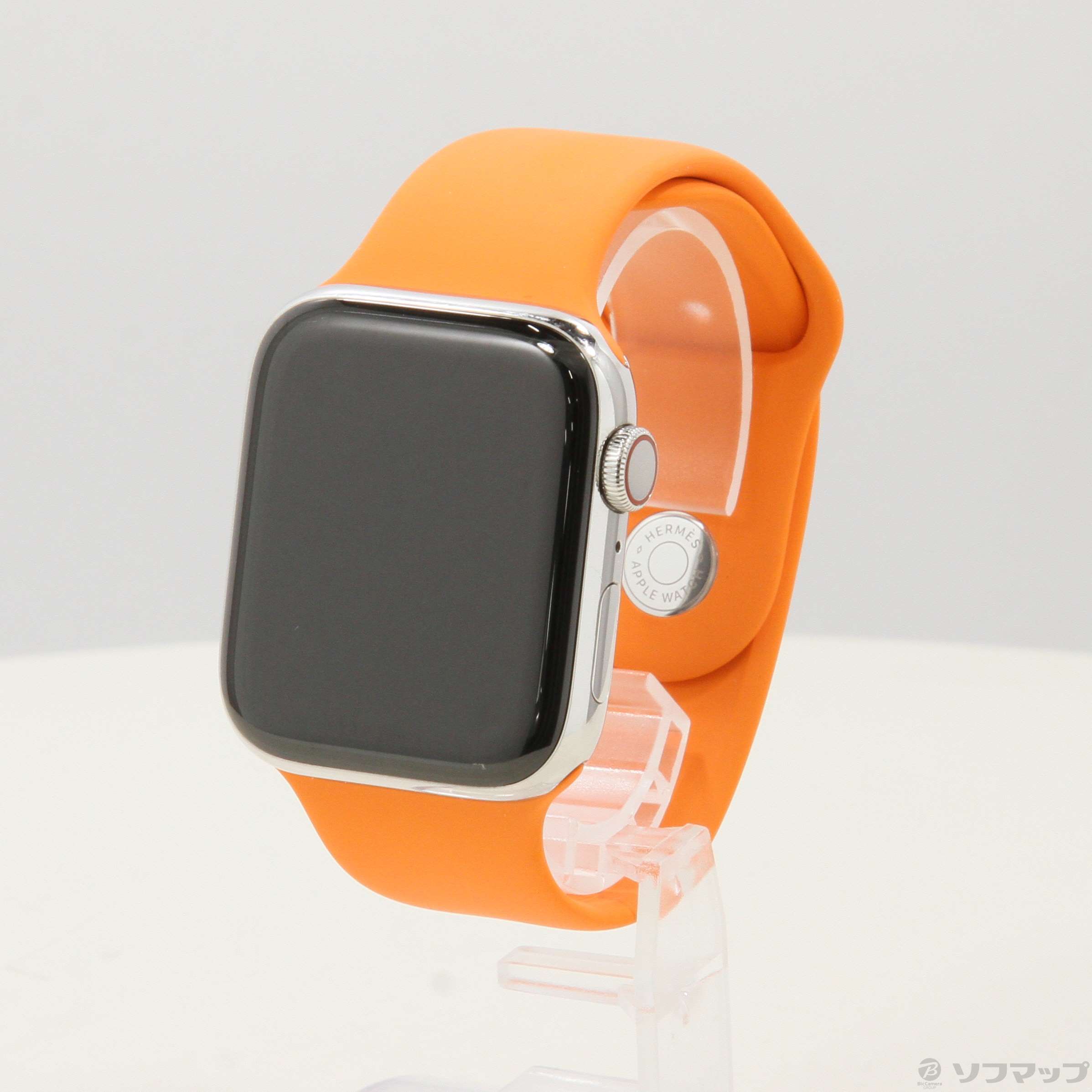 中古】Apple Watch Series 6 GPS + Cellular 44mm シルバーステンレススチールケース オレンジスポーツバンド  [2133058169325] - 法人専用リコレ！|ソフマップの法人専用中古通販サイト