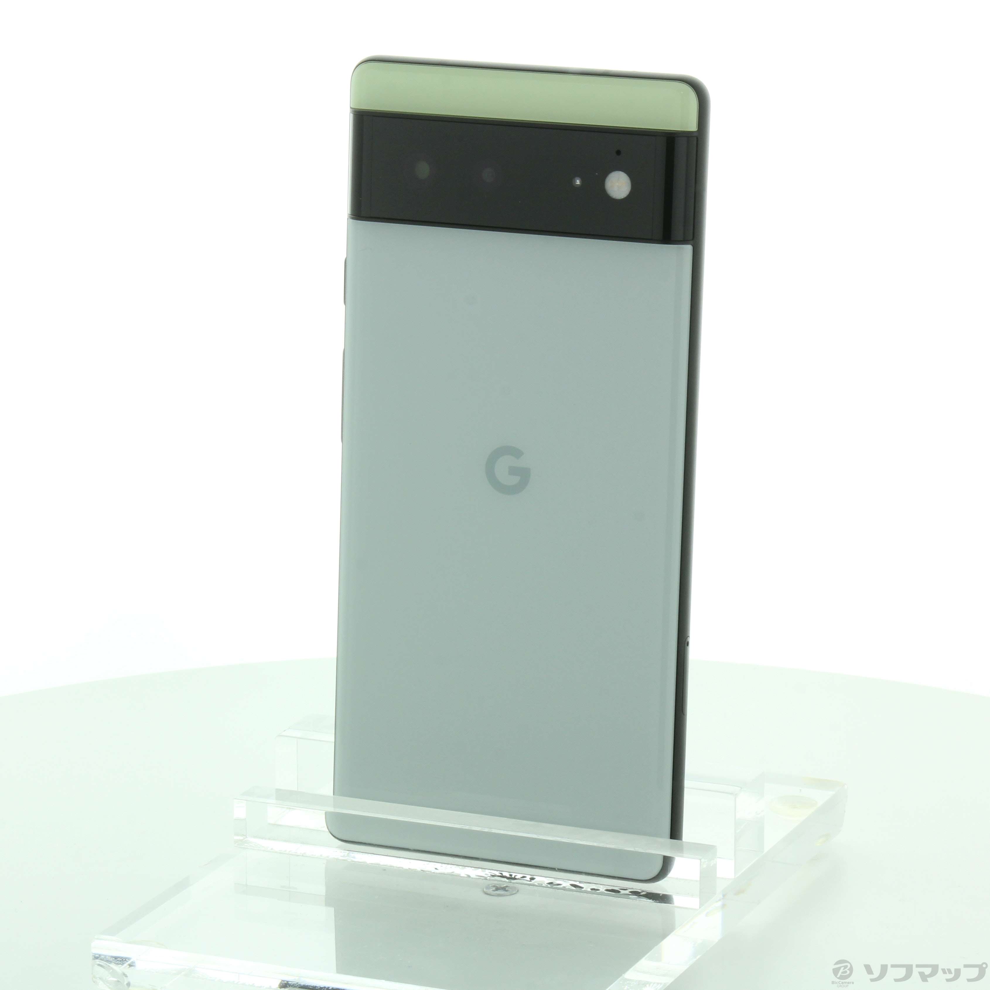 美品 Google Pixel6 128GB グレー SIMフリー レンタル] Google Pixel 6 (SIMフリー) 128GB Sorta Seafoam