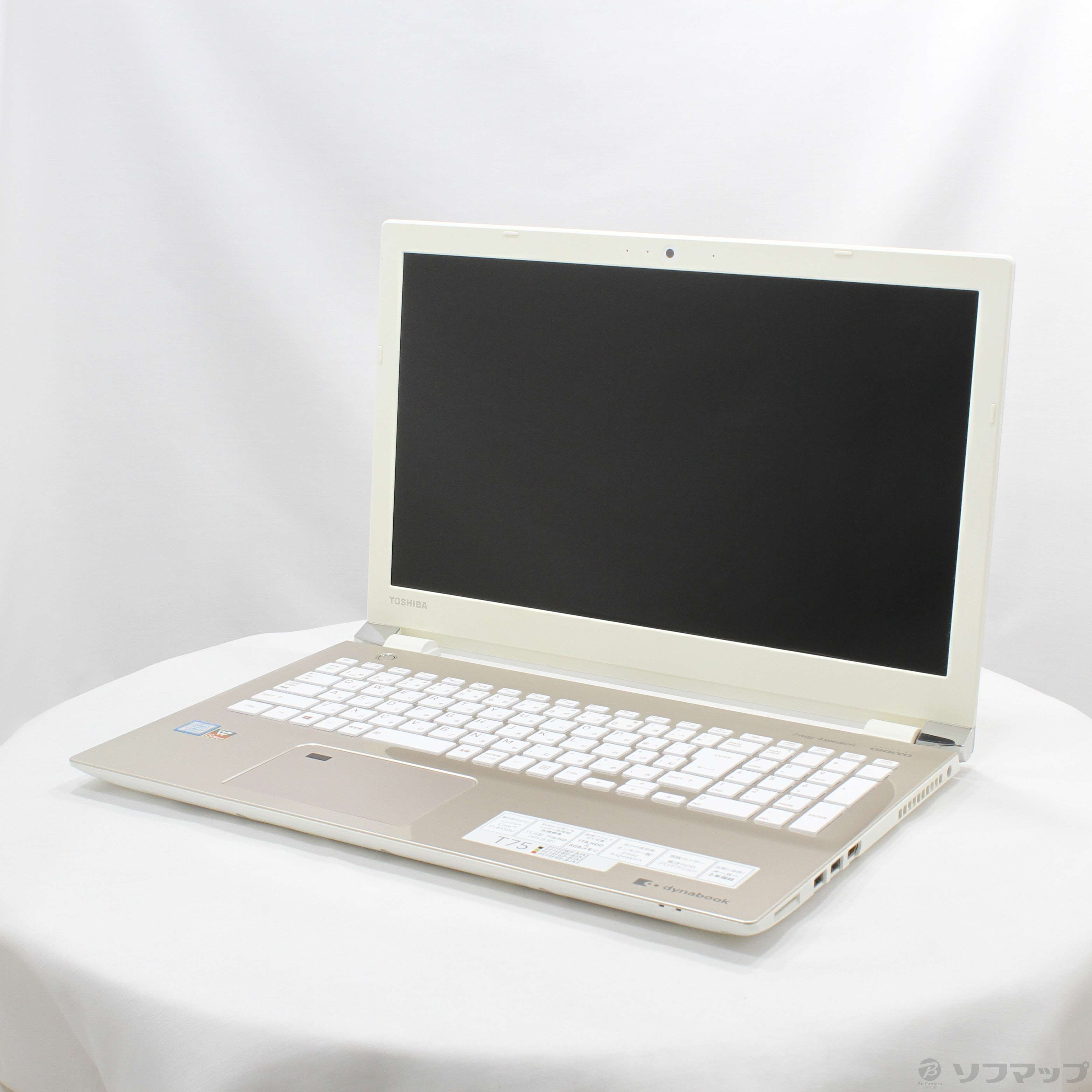 東芝 TOSHIBA DynaBook PT75FGP-BJA2 Win11 中古】dynabook T75／FG PT75FGP-BJA2 サテンゴールド 〔Windows 10