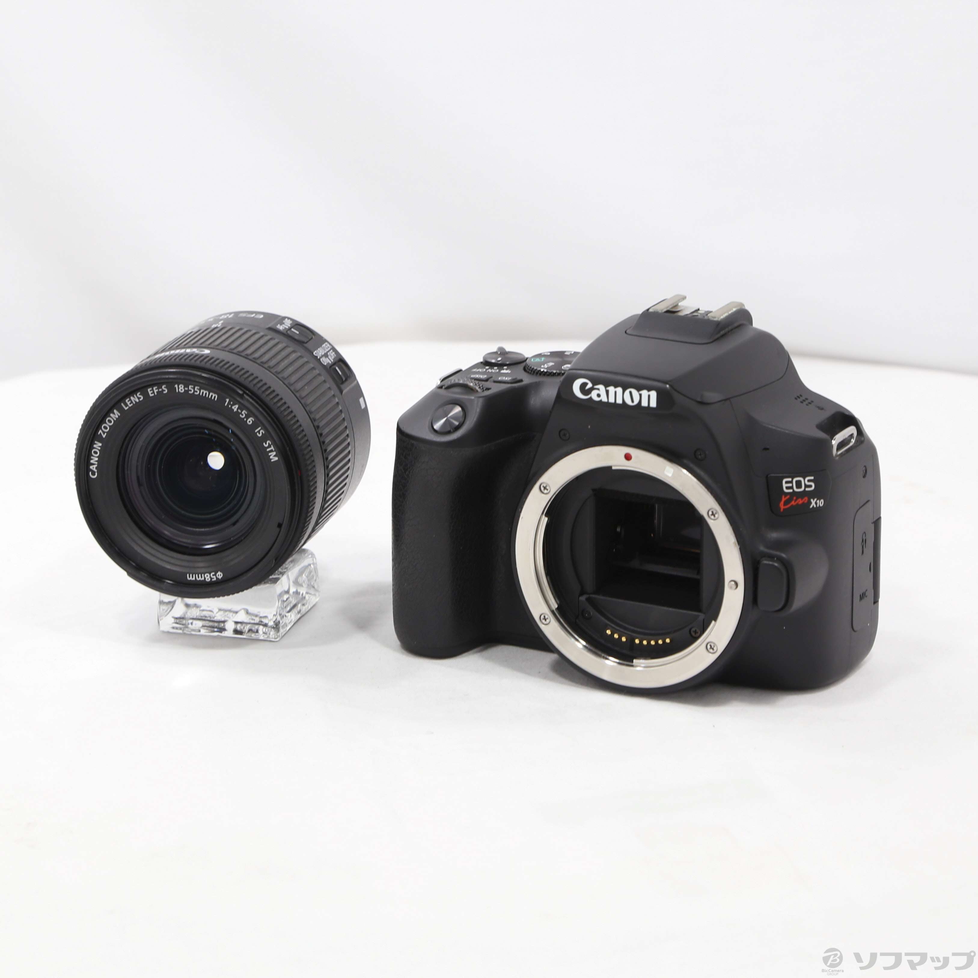 中古】EOS Kiss X10 EF-S18-55 IS STM レンズキット ブラック
