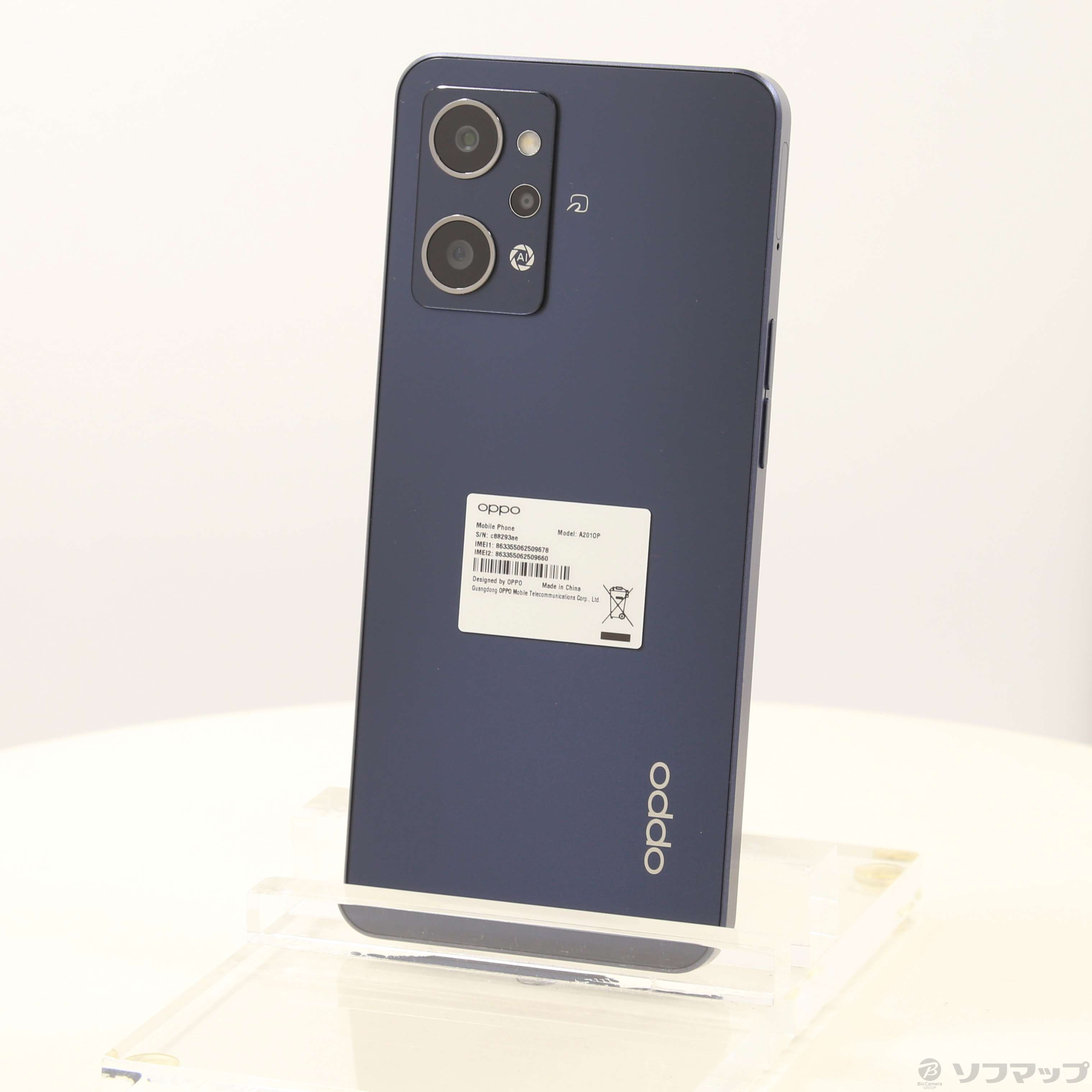 中古】OPPO Reno7 A 128GB スターリーブラック A201OP Y!mobile SIM