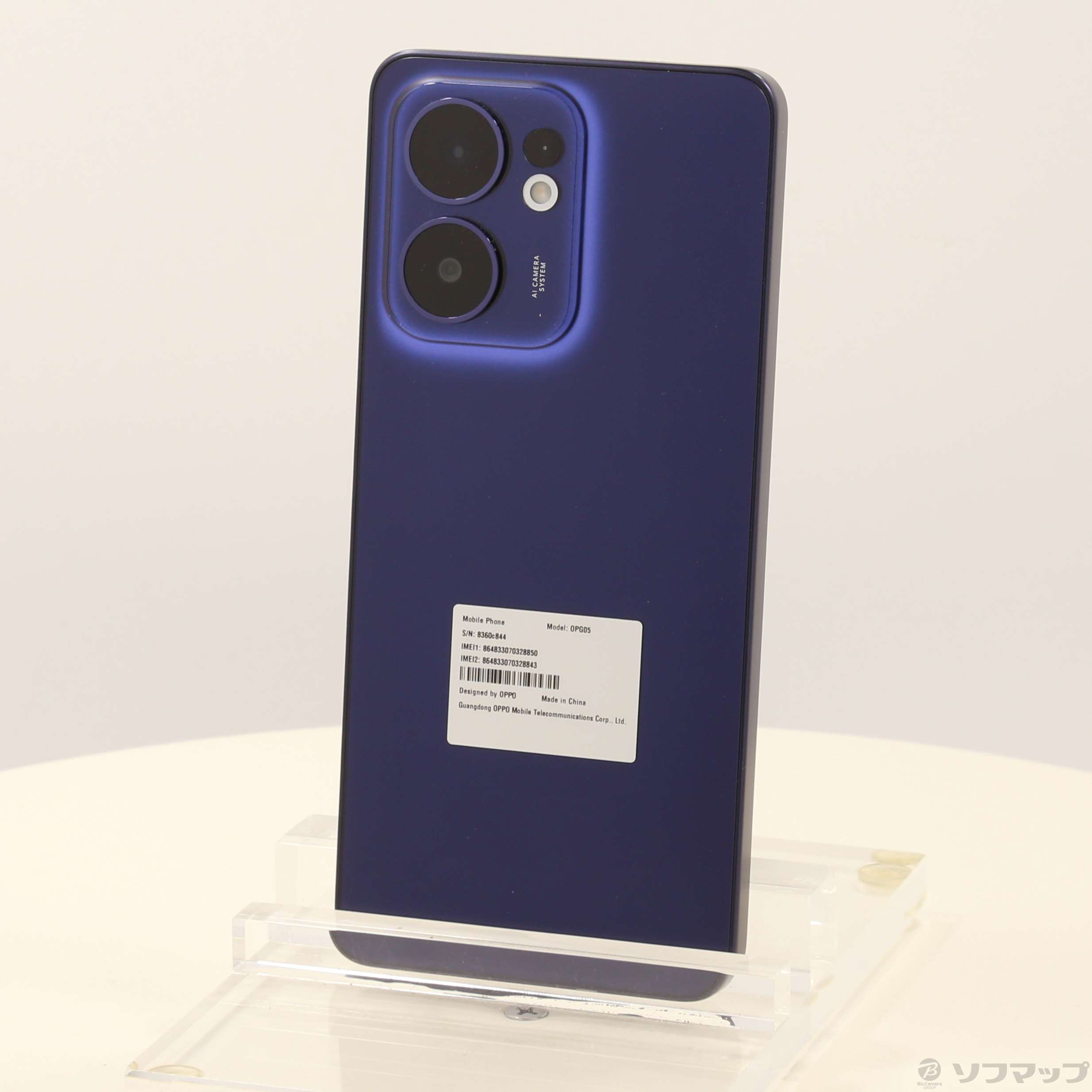 OPPO Reno13A ルミナスネイビー　中古良品　OPG05 中古】OPPO Reno13 A 128GB ルミナスネイビー OPG05 UQ mobile SIM