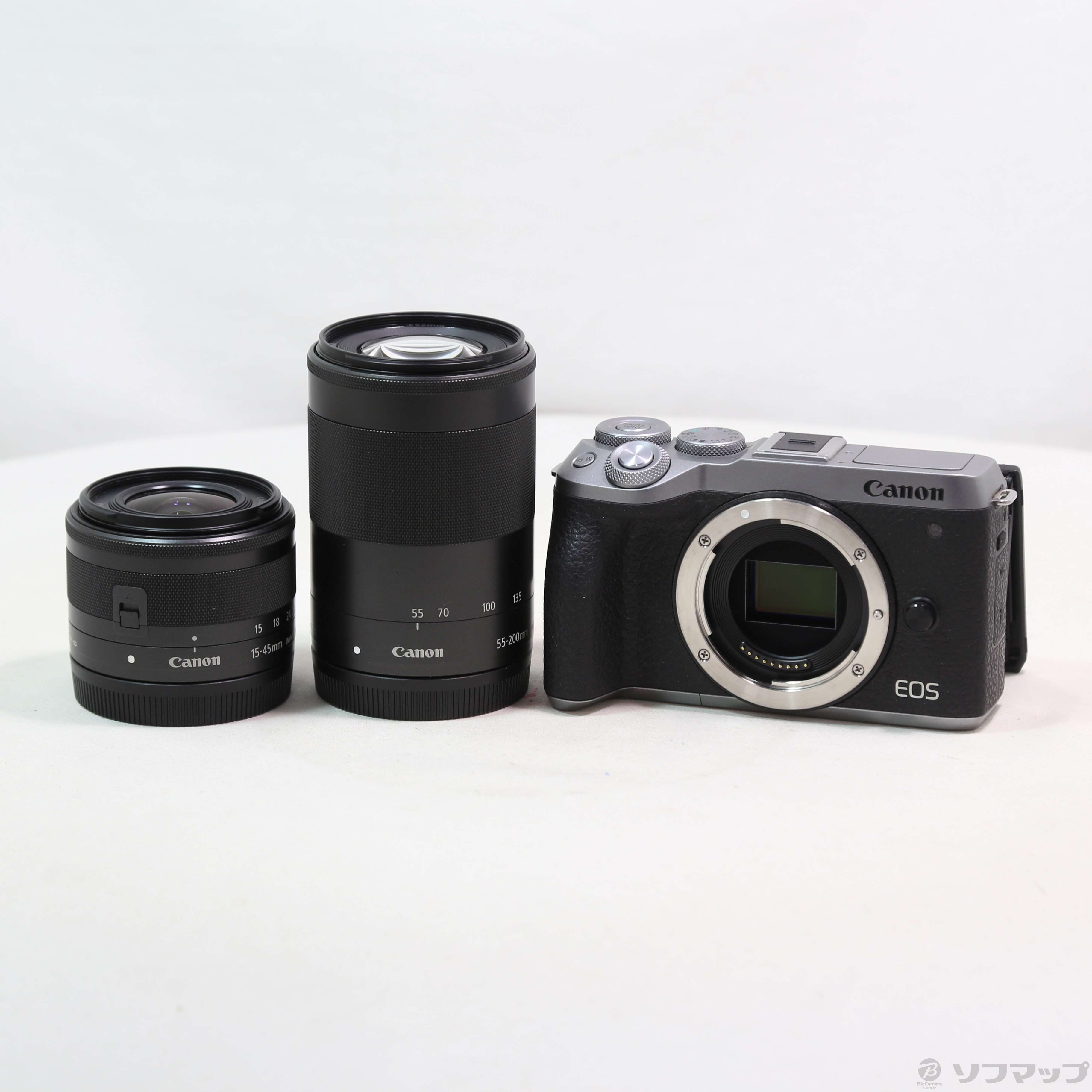 中古】期間特価対象品 EOS M6 Mark II ダブルズームキット シルバー