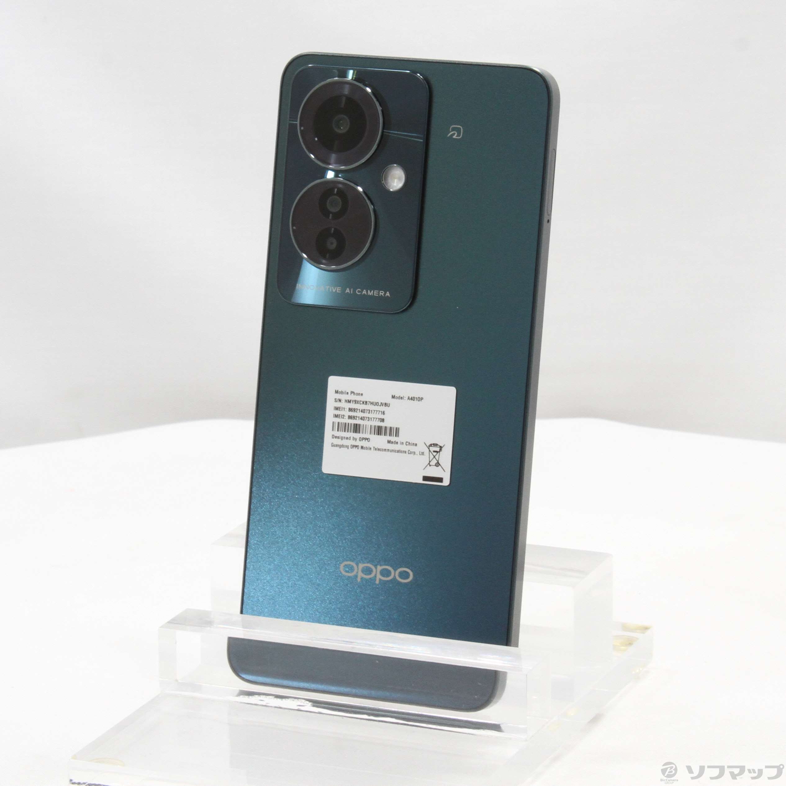 中古】OPPO Reno11 A 128GB ダークグリーン YMOPRENO11A Y!mobile SIM
