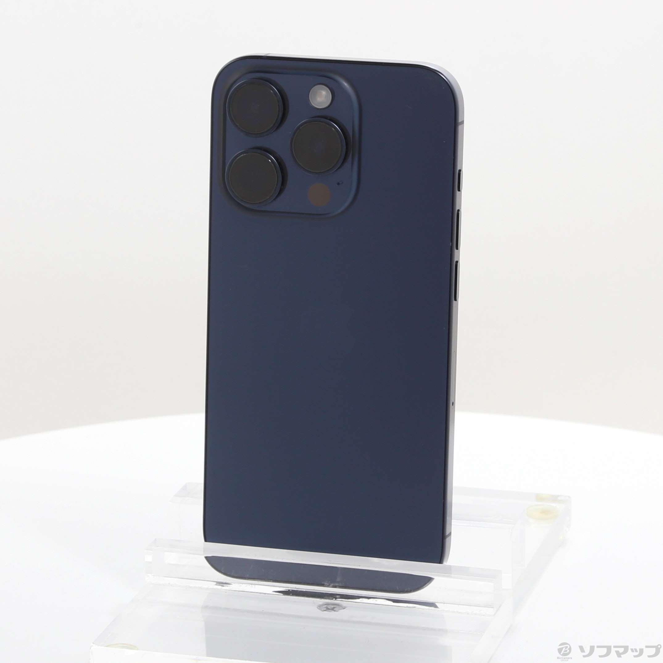 APPLE ブルーチタニウム　128GB【中古美品】 pro 15 iPhone 〔中古〕iPhone15 SIM MTUA3J／A ブルーチタニウム 128GB Pro スマートフォン本体