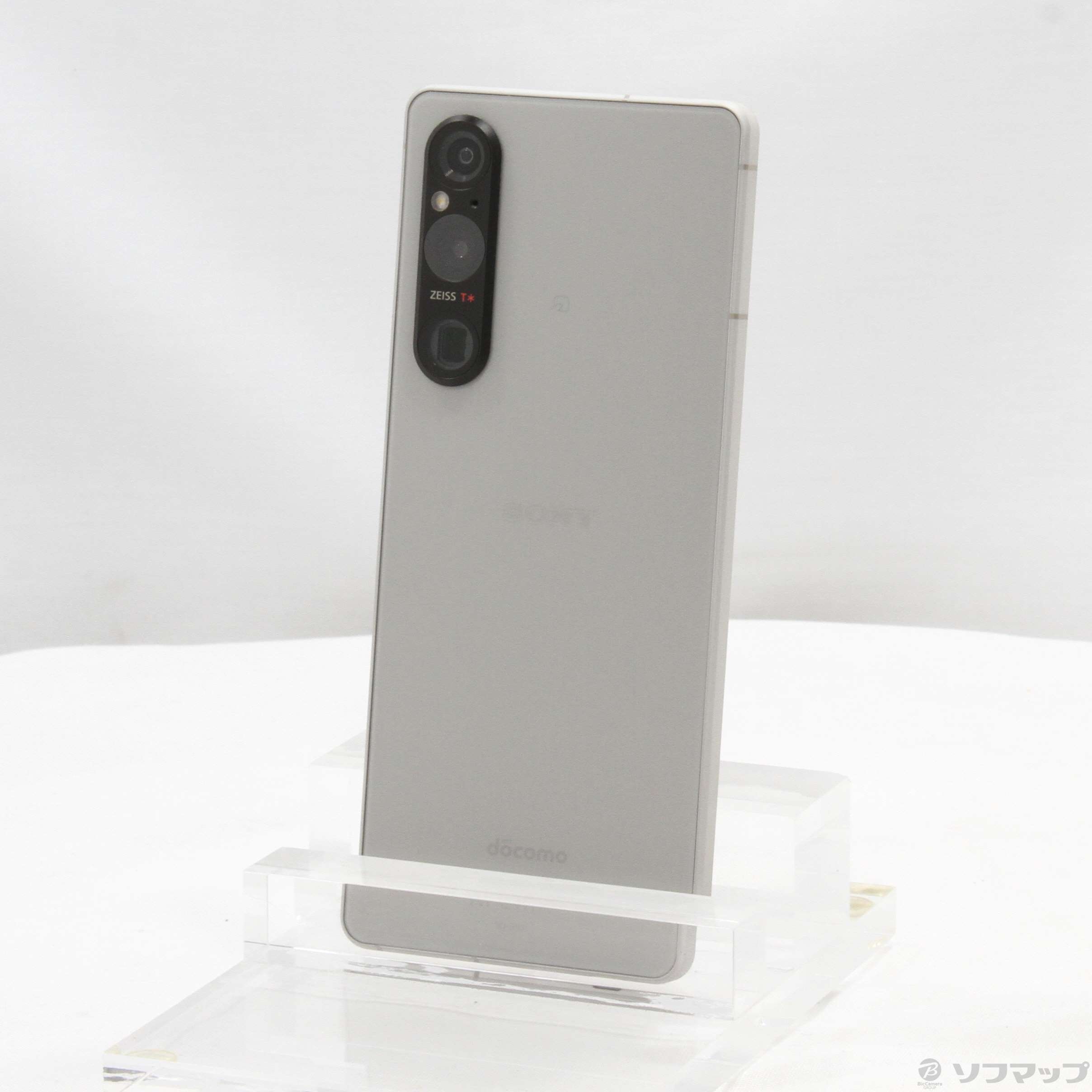 中古】Xperia 1 V 256GB プラチナシルバー SO-51D docomo SIMフリー