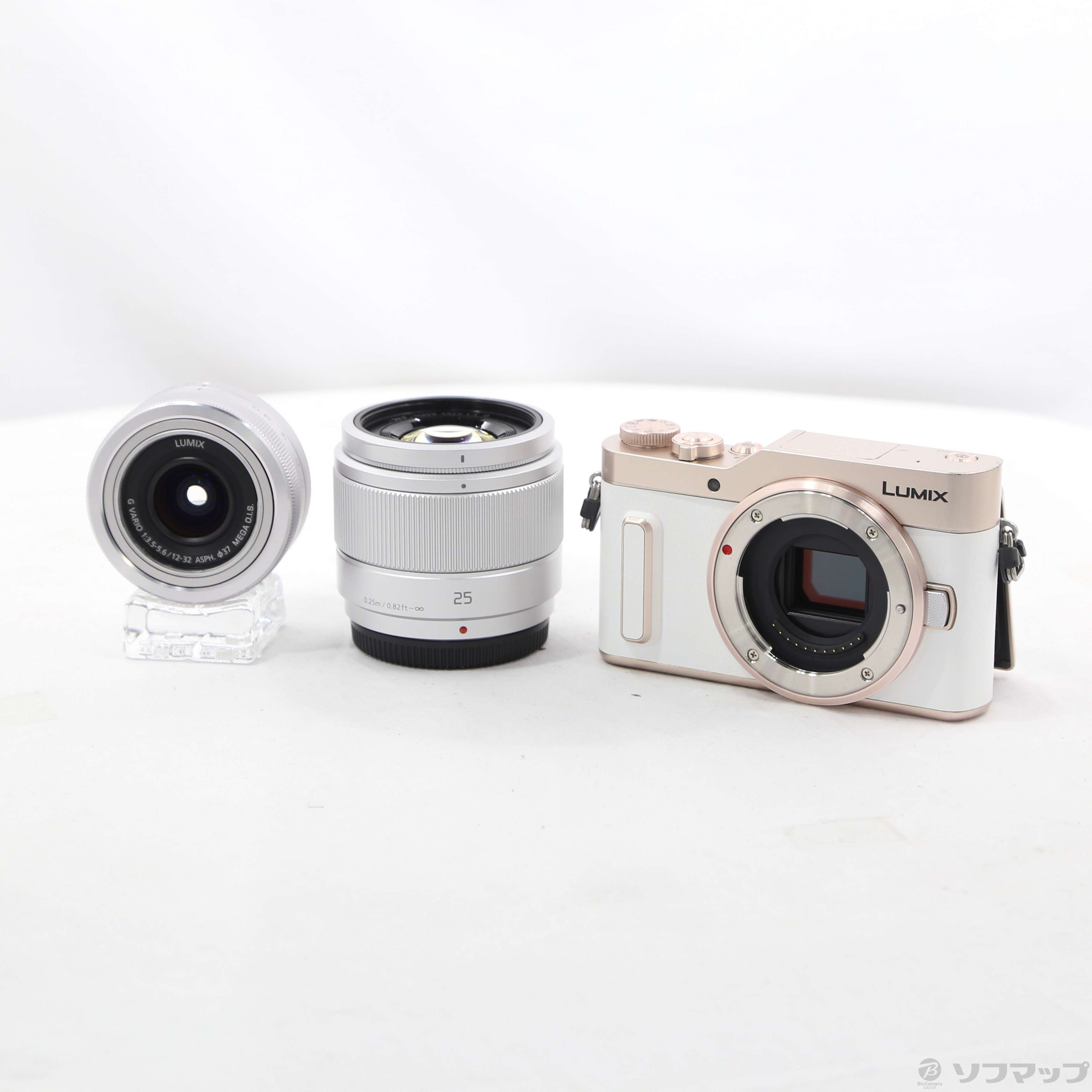 中古】LUMIX DC-GF10W ダブルレンズキット ホワイト [2133069684992