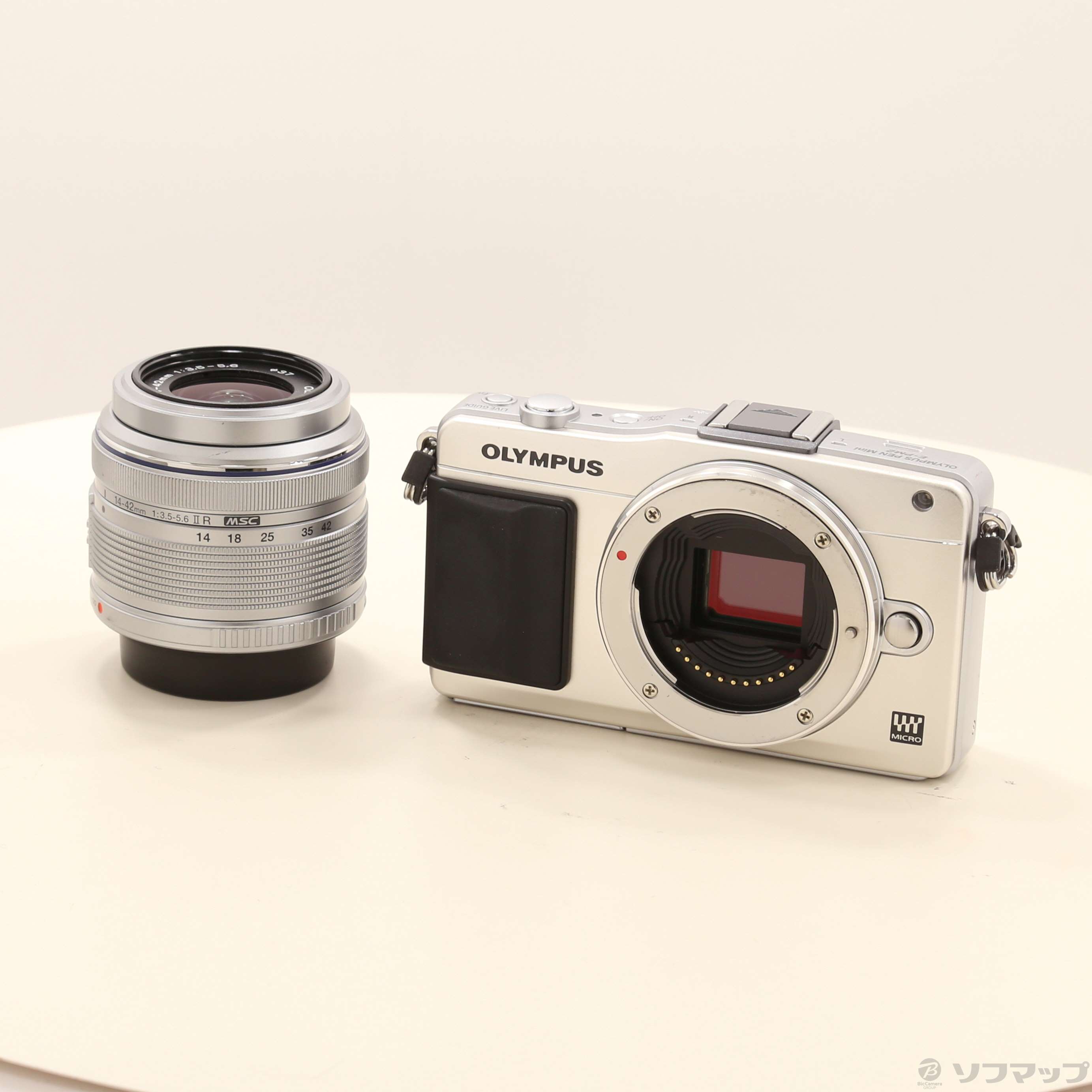 【レンズ１つ欠品】OLYMPUS PEN mini E-PM2 中古】PEN mini E-PM2レンズキット(シルバー) [2133069938804
