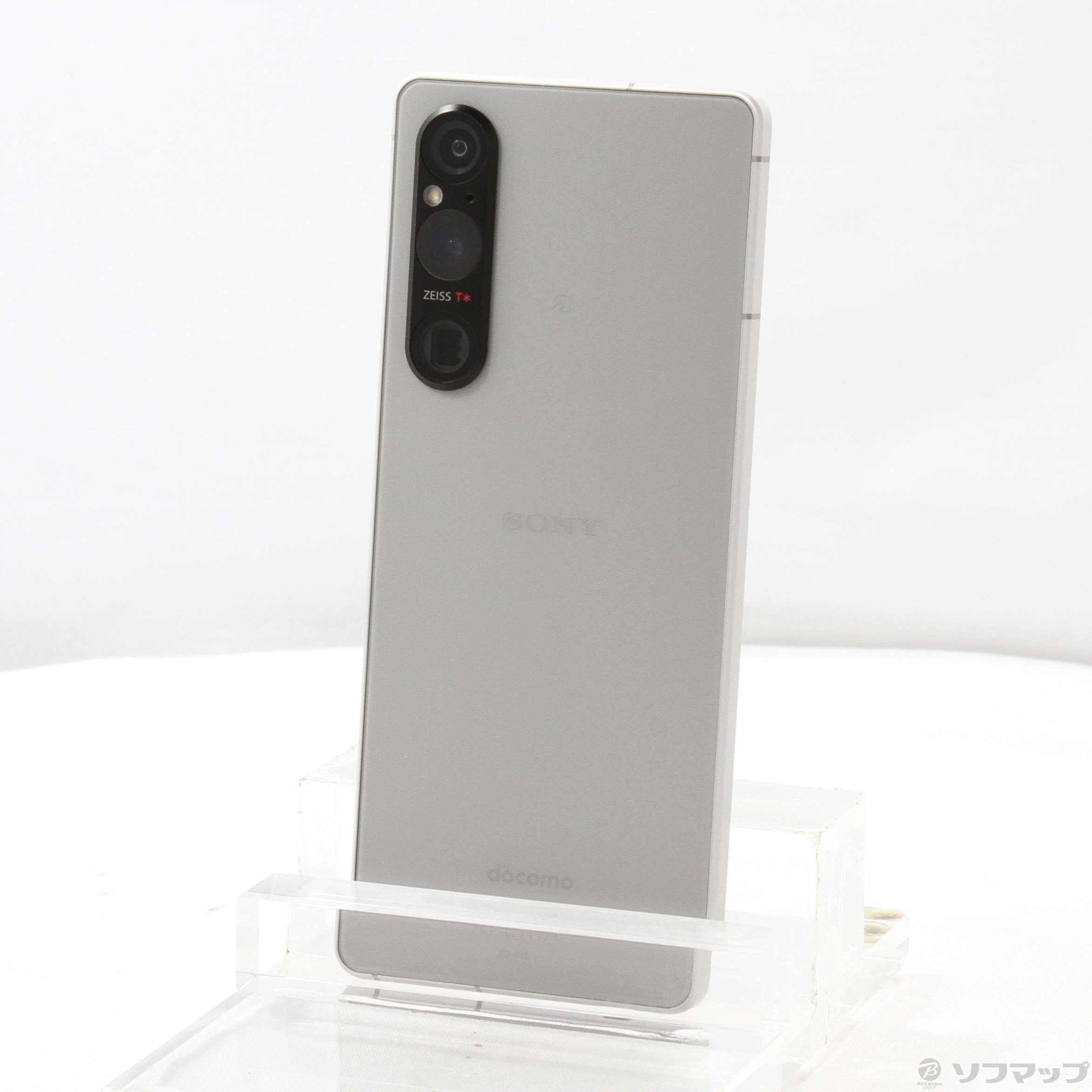 中古】Xperia 1 V 256GB プラチナシルバー SO-51D docomo SIMフリー