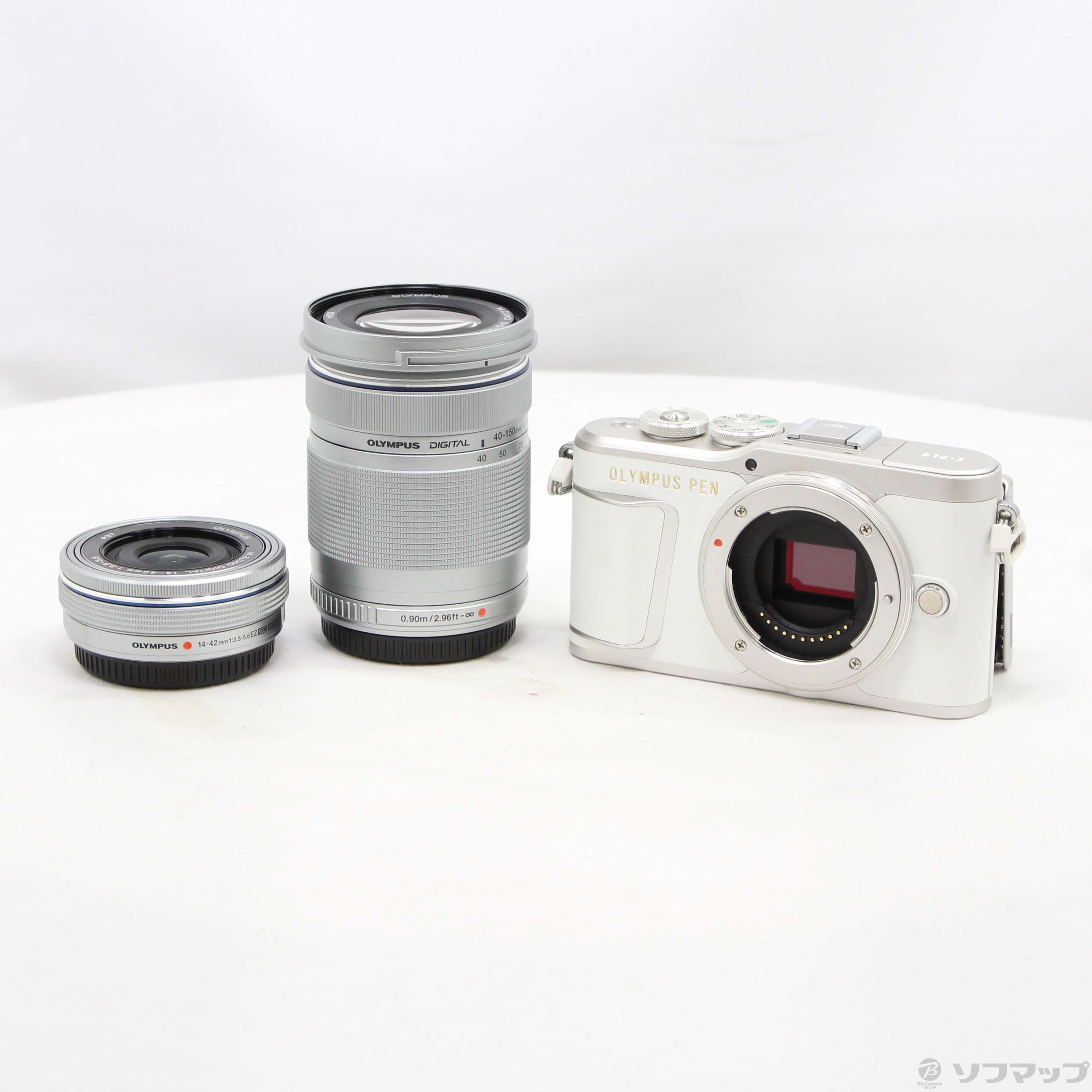 中古】PEN E-PL9 EZダブルズームキット ホワイト [2133074014326