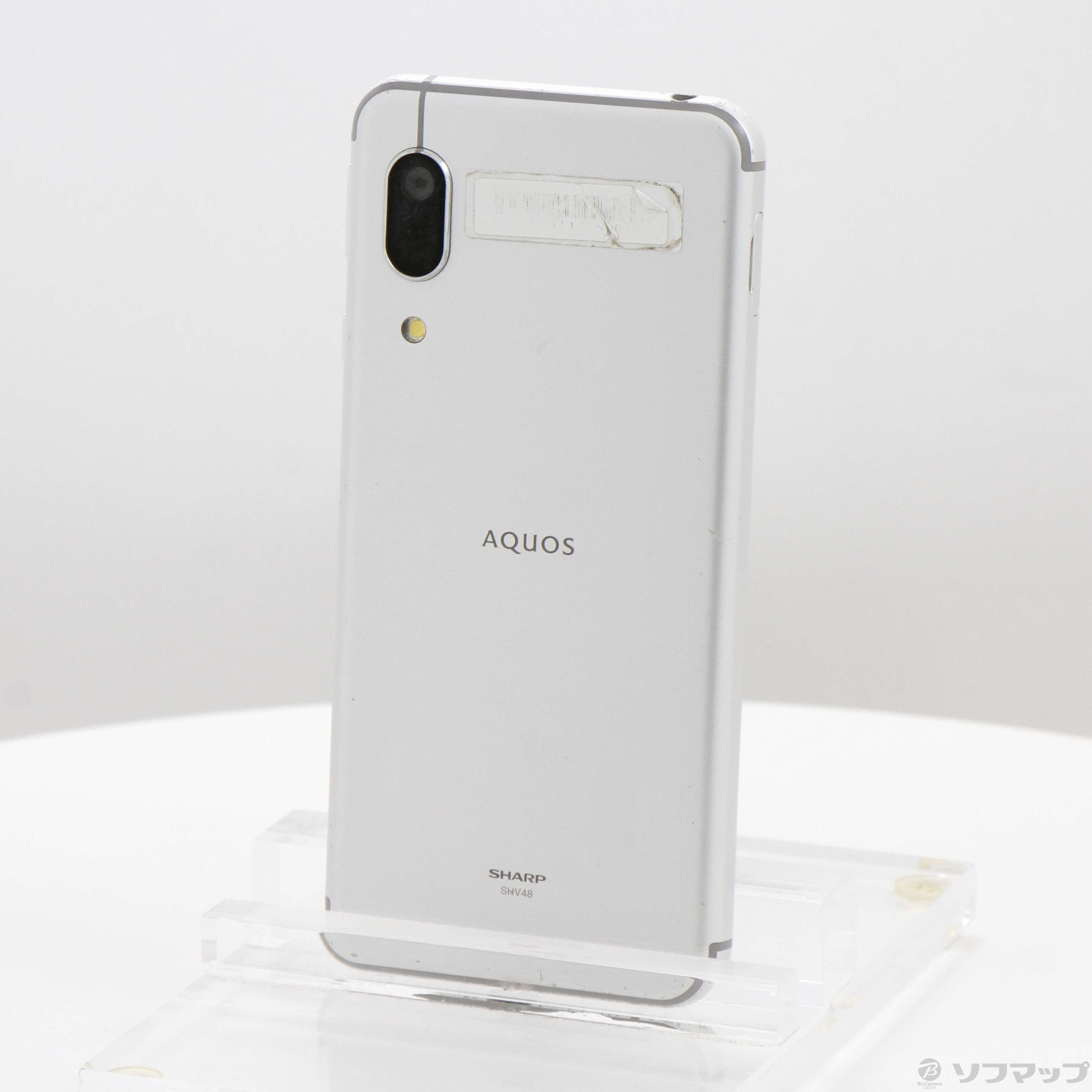 中古】AQUOS sense3 basic 32GB シルバー SHV48 auロック解除SIMフリー