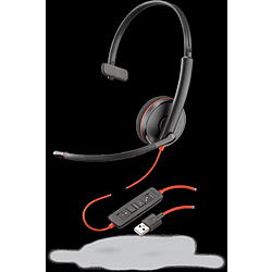 USB-A端子有線片耳ヘッドセット   209744-101