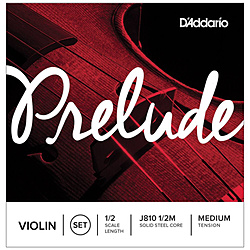 バイオリン弦　PRELUDEセット DAddario（ダダリオ） ミディアム J810 1/2M  PRELUDE SET MED