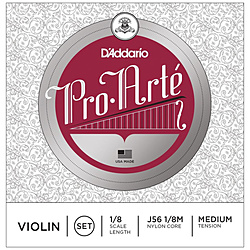 バイオリン弦　PROARTEセット DAddario（ダダリオ） ミディアム J56 1/8M  PROARTE SET MED