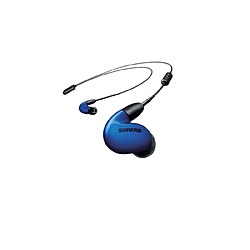 bluetooth イヤホン カナル型  ブルー SE846-BLU+BT2-A ［リモコン・マイク対応 /ワイヤレス(左右コード) /Bluetooth］