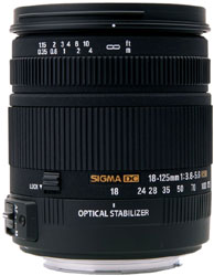 18-125mm F3.8-5.6 DC OS HSM（ニコン）    ［ニコンF /ズームレンズ］