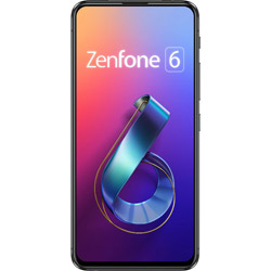 ZenFone 6 ミッドナイトブラック「ZS630KL-BK256S8」Snapdragon 855 6.4型 メモリ/ストレージ：8GB/256GB nanoSIM x2 DSDV対応 ドコモ/au/ソフトバンク/YmobileSIM対応 SIMフリースマートフォン