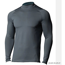 メンズ ゴルフベースレイヤー UAコールドギアインフラレッド フィッティド ロングスリーブ モック UA CGI Fitted Long Sleeve Mock(MDサイズ/Pitch Gray×Pitch Gray×Black)1356663 012 UNDER ARMOUR PCG/PCG/BLK