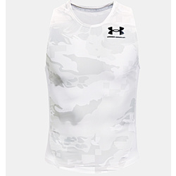メンズ UAアイソチル コンプレッション タンク UA Iso-Chill Compression Tank(LGサイズ/ホワイト×ブラック) 1362679 UNDER ARMOUR WHT/BLK 1362679 ［メンズ］