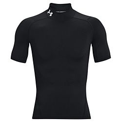 メンズ UAヒートギアアーマー コンプレッション モック ショートスリーブ シャツ UA HG Armour Comp Mock SS(XXLサイズ/Black×White) 1372586 UNDER ARMOUR Black×White 1372586 ［メンズ］