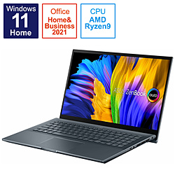 ノートパソコン Zenbook Pro 15 OLED UM535QA【有機EL・タッチパネル】 パイングレー UM535QA-KY212WS