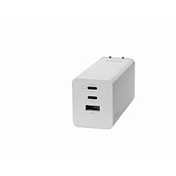 AC - USB充電器 ノートPC・タブレット対応 100W [3ポート：USB-Cｘ2＋USB-A /USB Power Delivery対応 /Quick Charge対応] 100W 3-Port GaN Charger  ホワイト ASUS_GAN3_100W