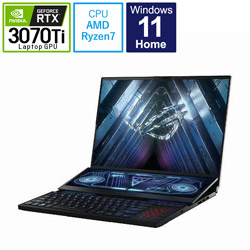 GX650RW-R76R3070TBY ゲーミングノートパソコン ROG Zephyrus Duo 16 (2022) GX650 ブラック ［16.0型 /Windows11 Home /AMD Ryzen 7 /メモリ：32GB /SSD：1TB /無し /英語版キーボード /2022年4月モデル］