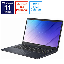 ASUS(鳐鱼休)笔记本电脑E410KA明星黑金属色E410KA-EK207WS[14.0型/Windows11 S/intel Celeron/存储器:4GB/eMMC:128GB/Microsoft 365 Personal/日本語版键盘/2022一年3月型号]