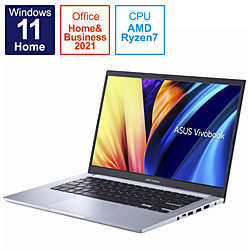 ASUS(エイスース) ノートパソコン Vivobook 14 アイスライトシルバー M1402IA-EB083WS ［14.0型 /Windows11 Home /AMD Ryzen 7 /メモリ：8GB /SSD：512GB /Office HomeandBusiness /日本語版キーボード /2022年7月モデル］