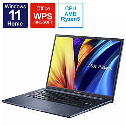 ASUS(エイスース) ノートパソコン Vivobook 14X クワイエットブルー M1403QA-LY009W ［14.0型 /Windows11 Home /AMD Ryzen 5 /メモリ：8GB /SSD：512GB /WPS Office /日本語版キーボード /2022年9月モデル］